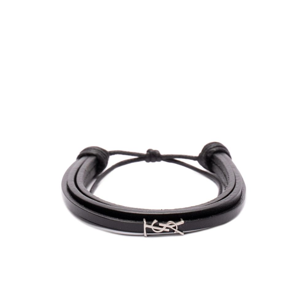 Saint Laurent Paris Saint Laurent BLACK Bracelets Size ONE SIZE - 1 Thumbnail