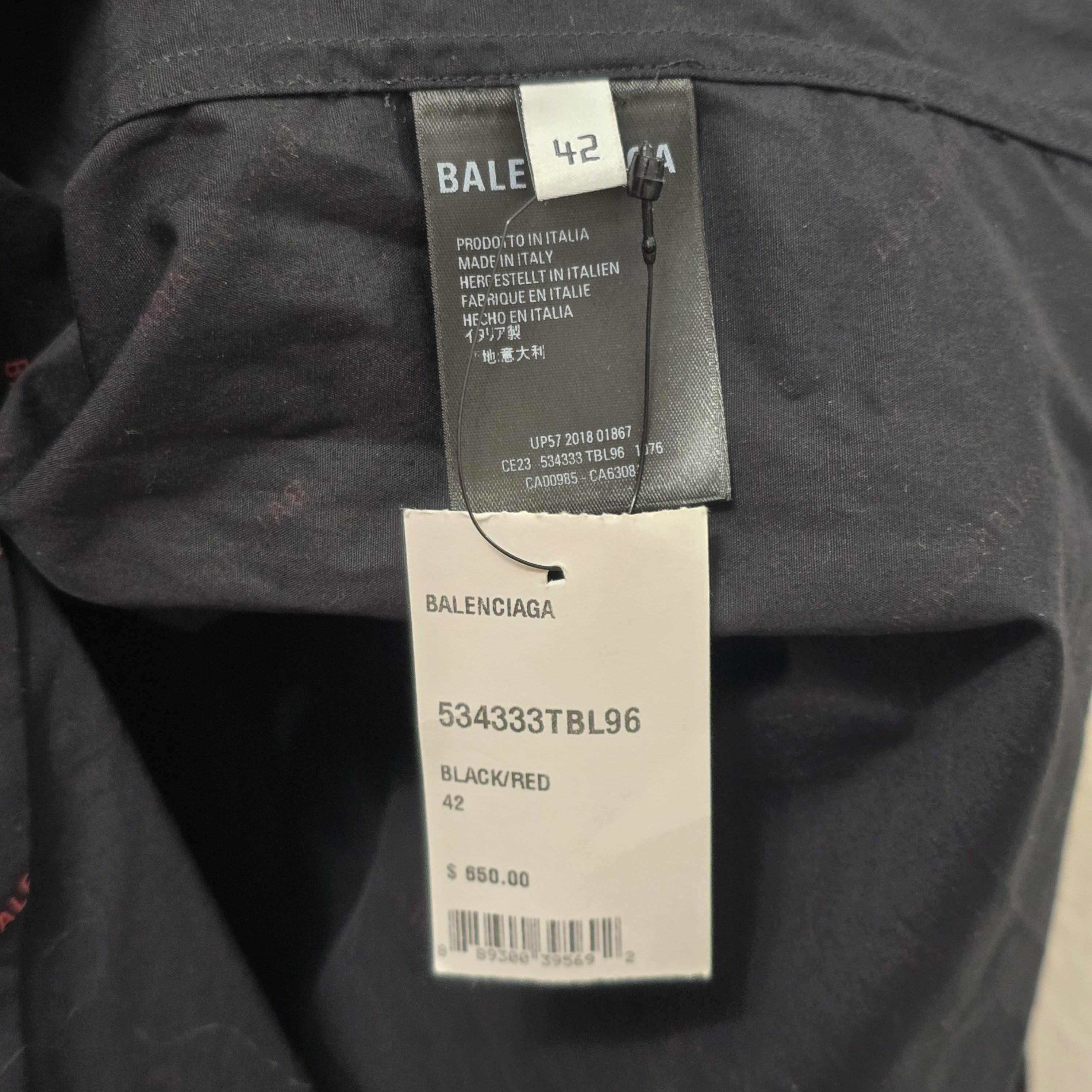 Balenciaga Allover logo shirt Size US XXL / EU 58 / 5 - 7 Thumbnail