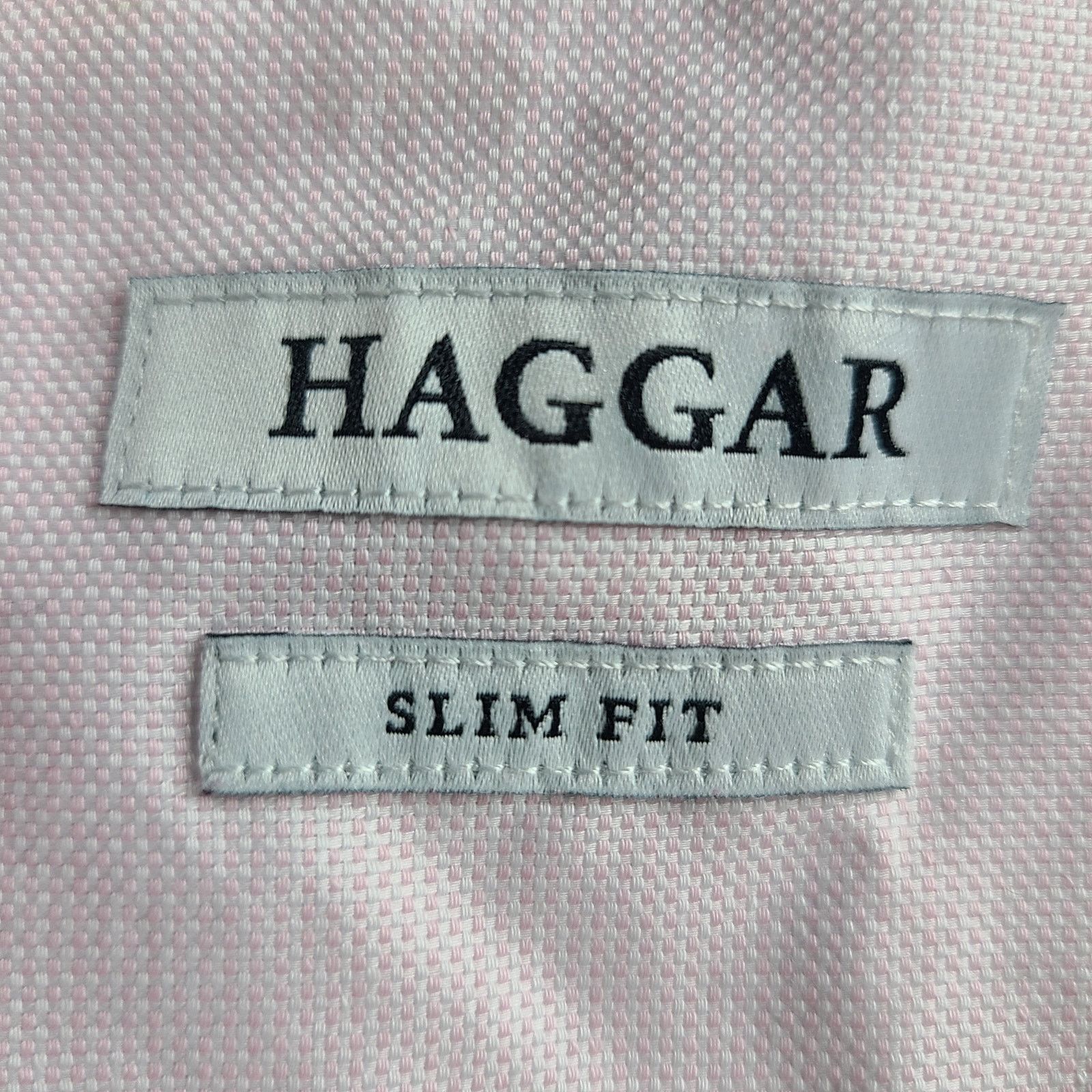 Haggar Haggar Slim Fit Light Pink Button Down Shirt 17-17 1/2 34/35 Size US M / EU 48-50 / 2 - 4 Thumbnail