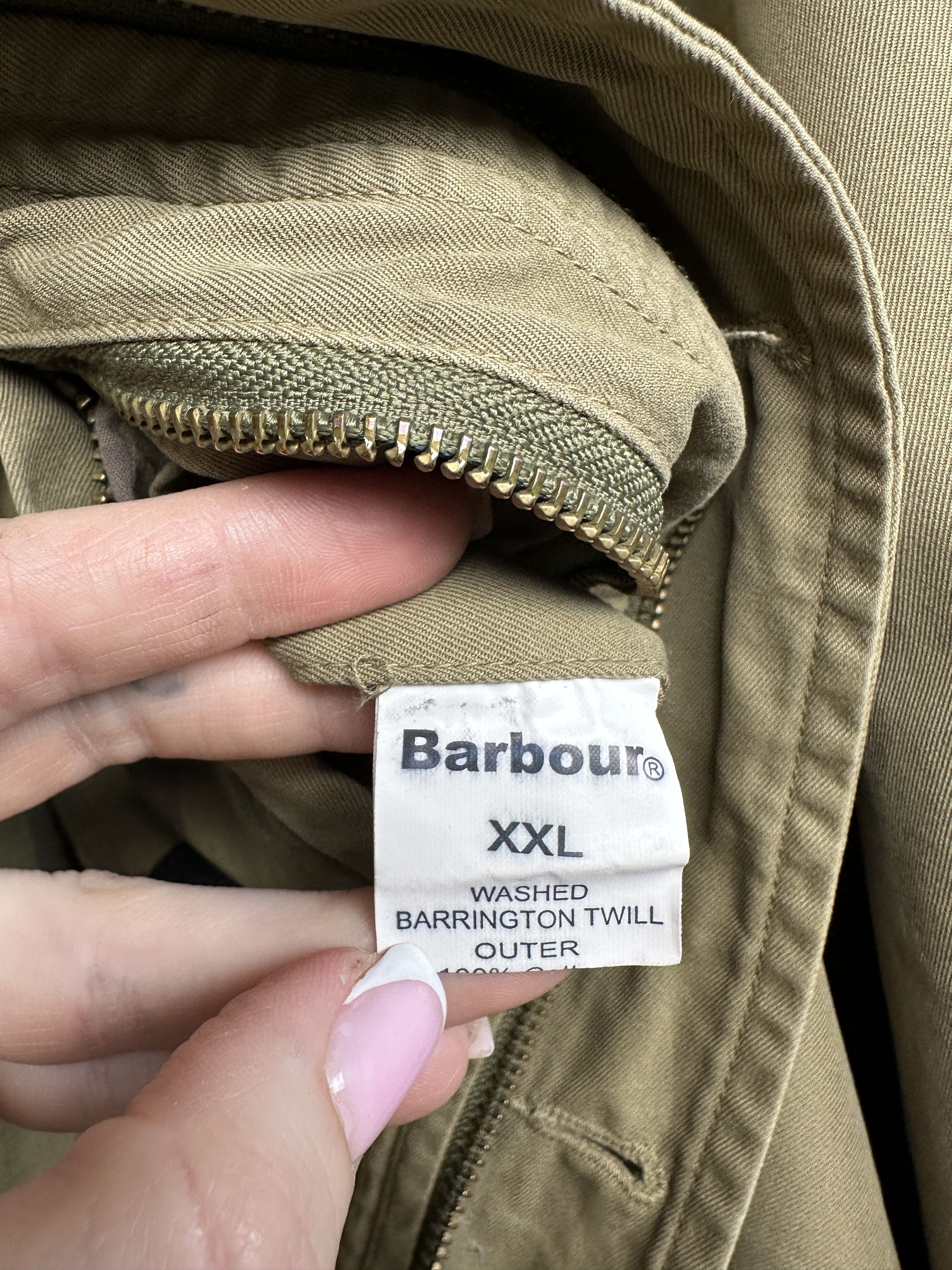 Barbour Barbour Mens Washed Barrington Twill Outer Jacket Size US XXL / EU 58 / 5 - 7 Thumbnail