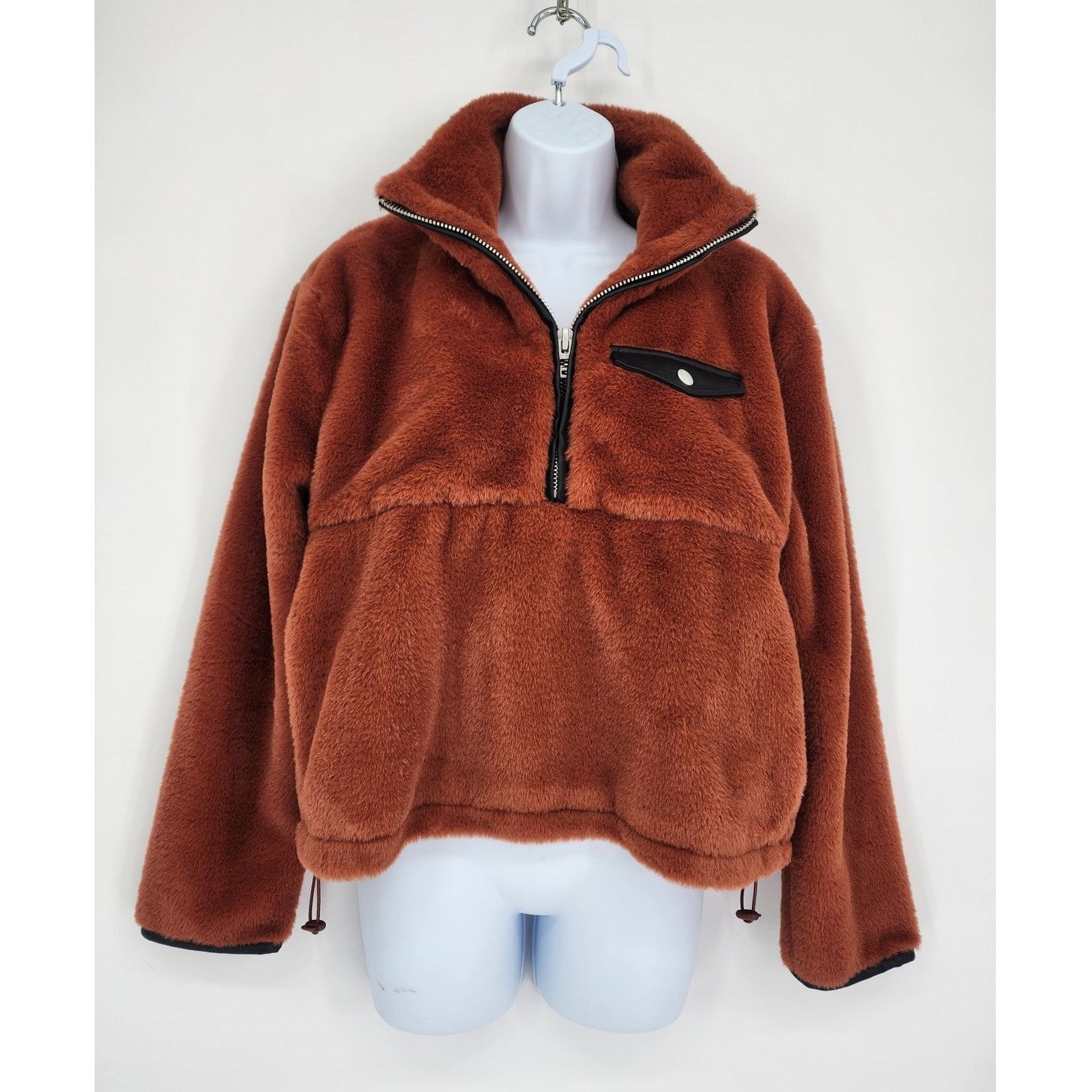BLANKNYC Blank NYC Burnt Orange Fuzzy Pullover Jacket Women's Size XS Size XS / US 0-2 / IT 36-38 - 7 Thumbnail