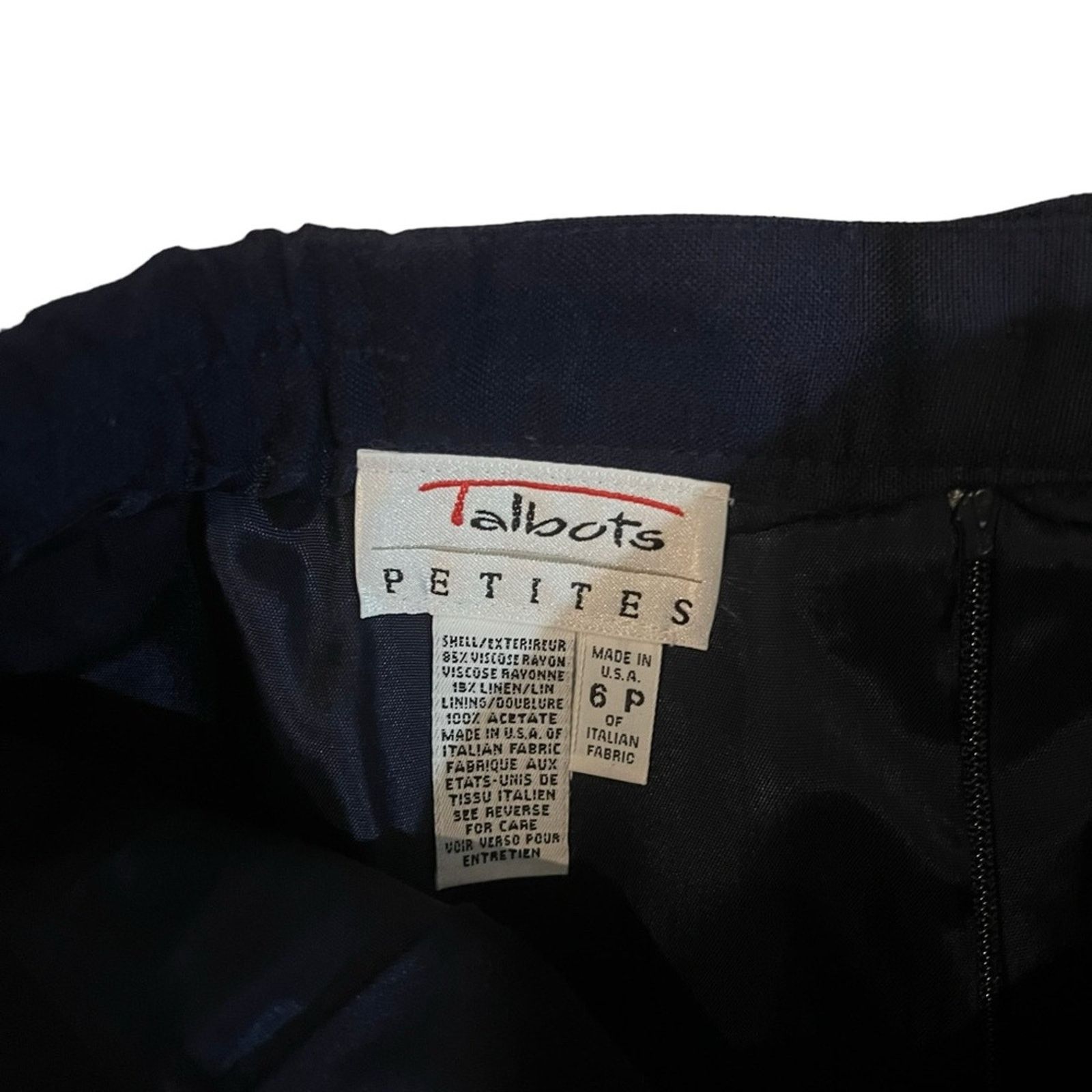 Talbots Talbots Petites Skirt Womens 6P Navy Blue Pleated Midi Size 28" / US 6 / IT 42 - 3 Thumbnail