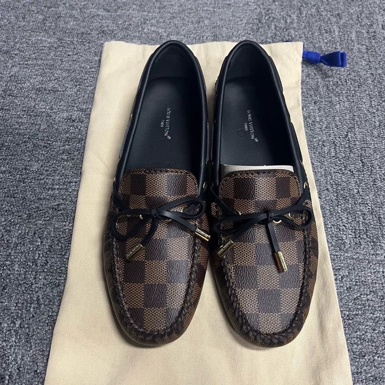 Louis Vuitton Louis Vuitton Brown checkerboard full of logo low-top casu Size US 5 / EU 37 - 1 Thumbnail