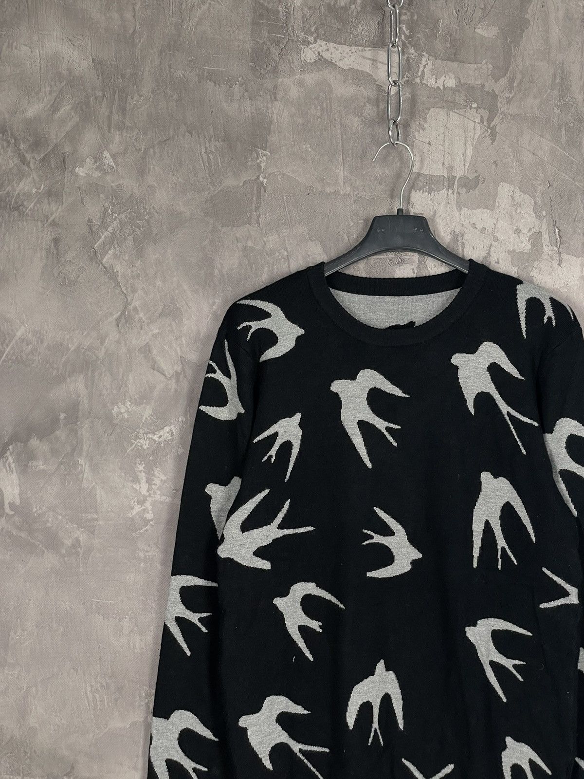 Japanese Brand × Vintage Avant Garde Mcqueen Style Rare Multilogo Sweater Size M / US 6-8 / IT 42-44 - 3 Thumbnail