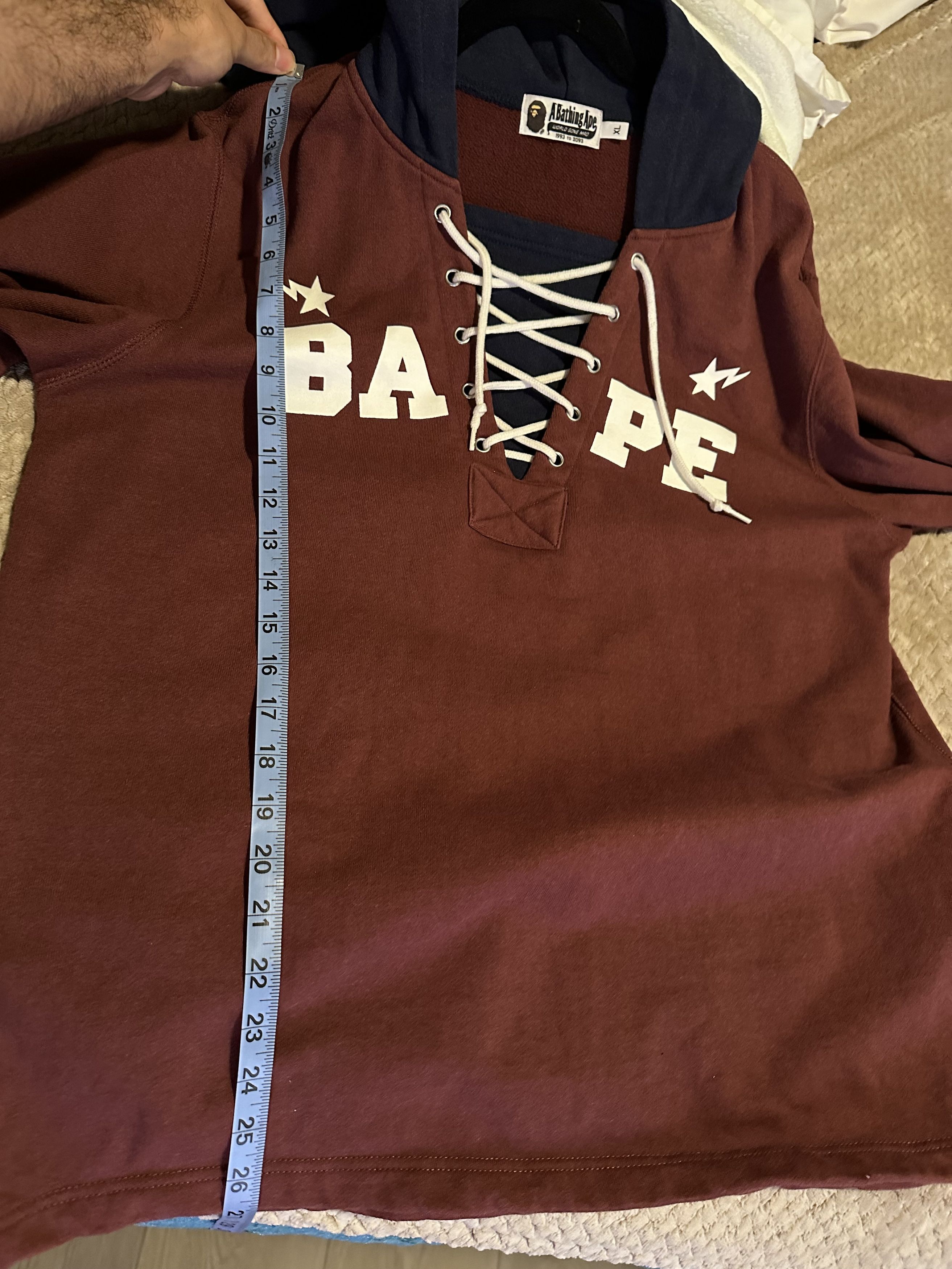 Bape Lace Up Pullover Hoodie Size US XL / EU 56 / 4 - 8 Thumbnail