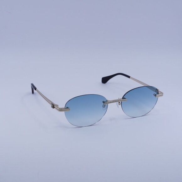 Palm Angels Palm Angels PERI10H CRYSTAL 7644 Sunglasses Gold Oval Frame Size ONE SIZE - 5 Thumbnail