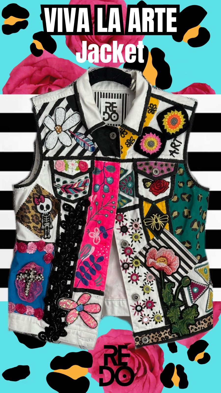 Other White denim vest Viva La Arte Size S / US 4 / IT 40 - 1 Thumbnail