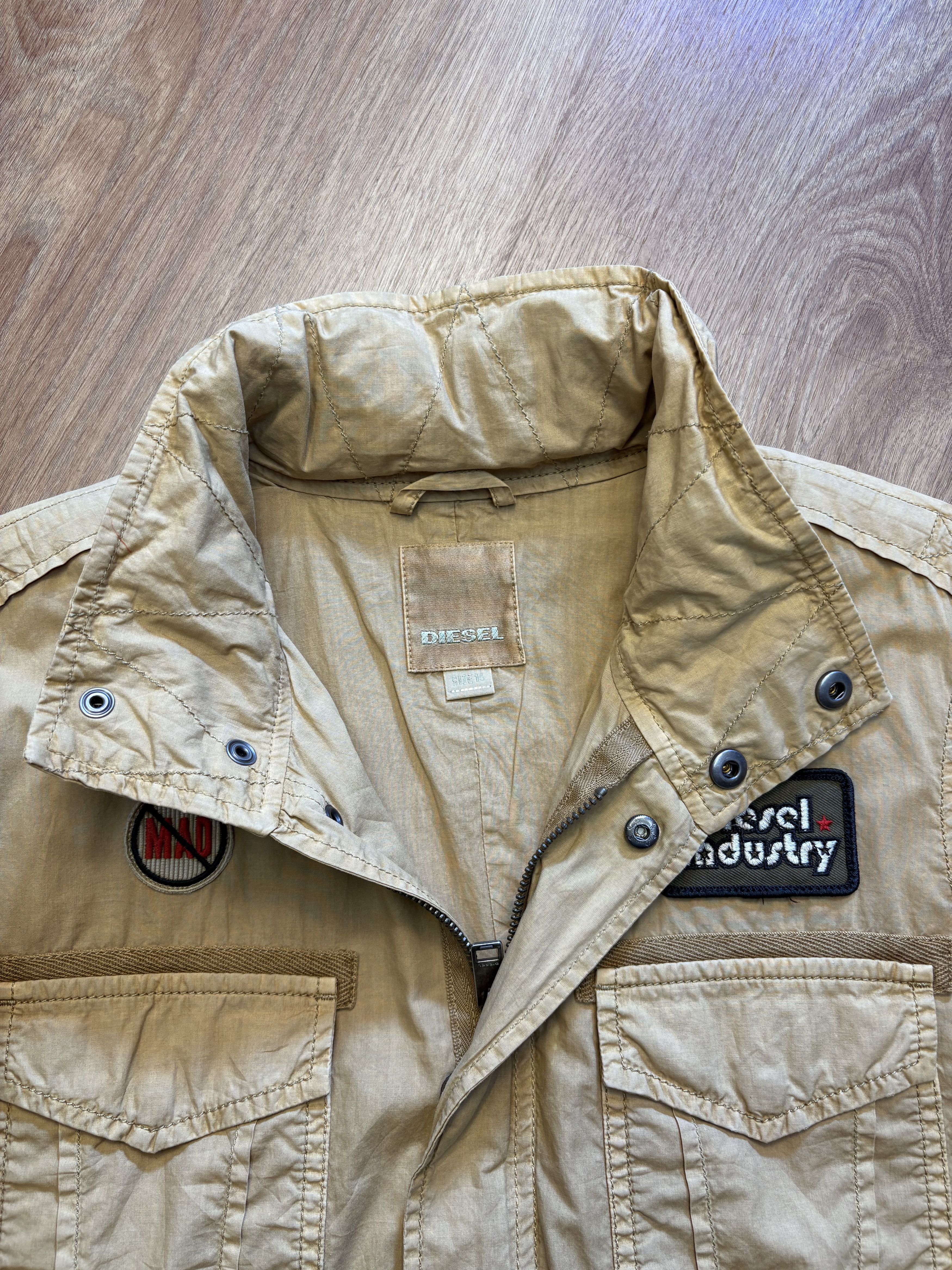 Diesel Diesel Industry 2000s Beige Work Jacket (women's S) Size S / US 4 / IT 40 - 4 Thumbnail