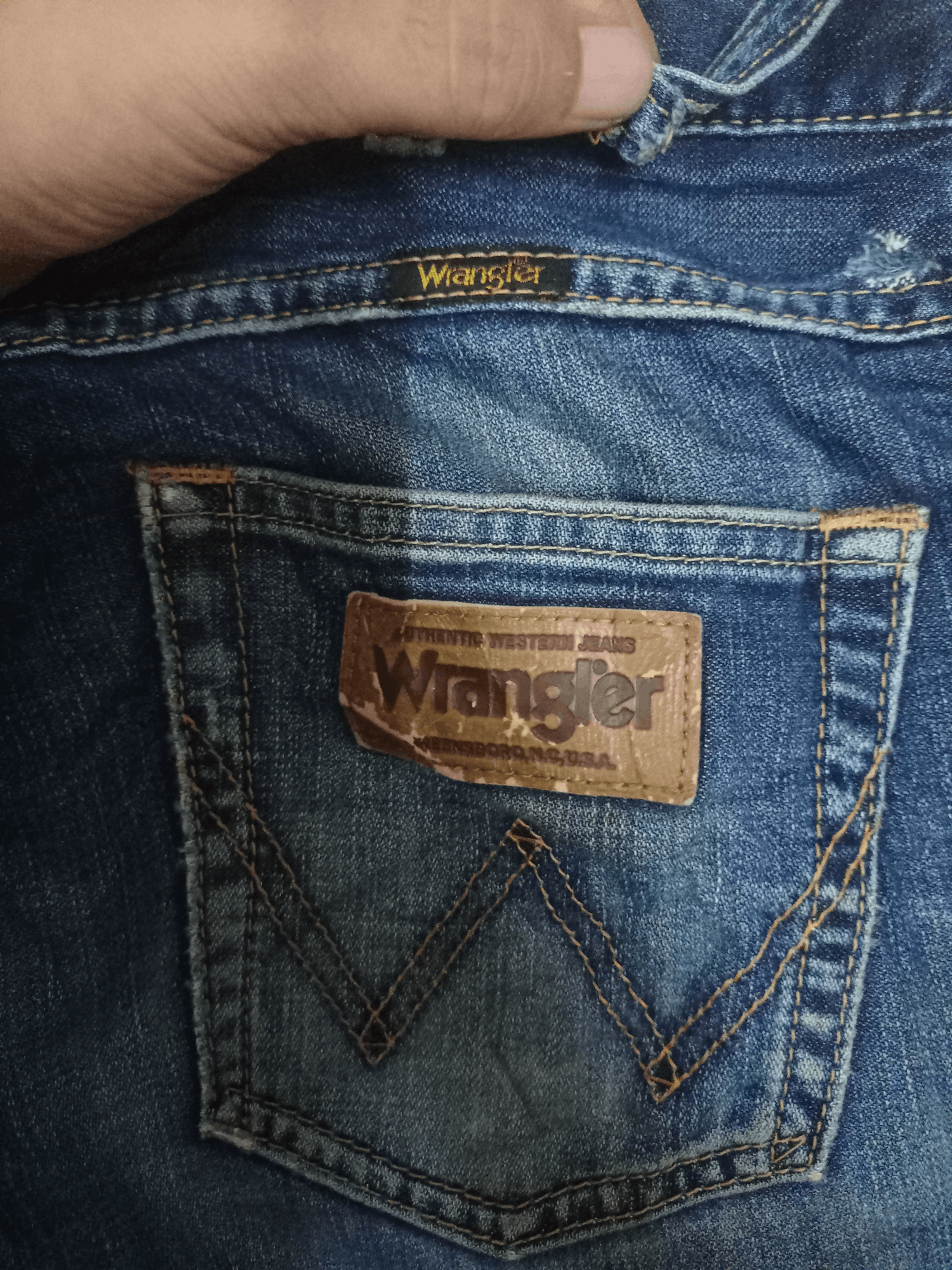 Wrangler Vintage Wrangler Blue Wash Distressed Jeans Size US 28 / EU 44 - 8 Thumbnail