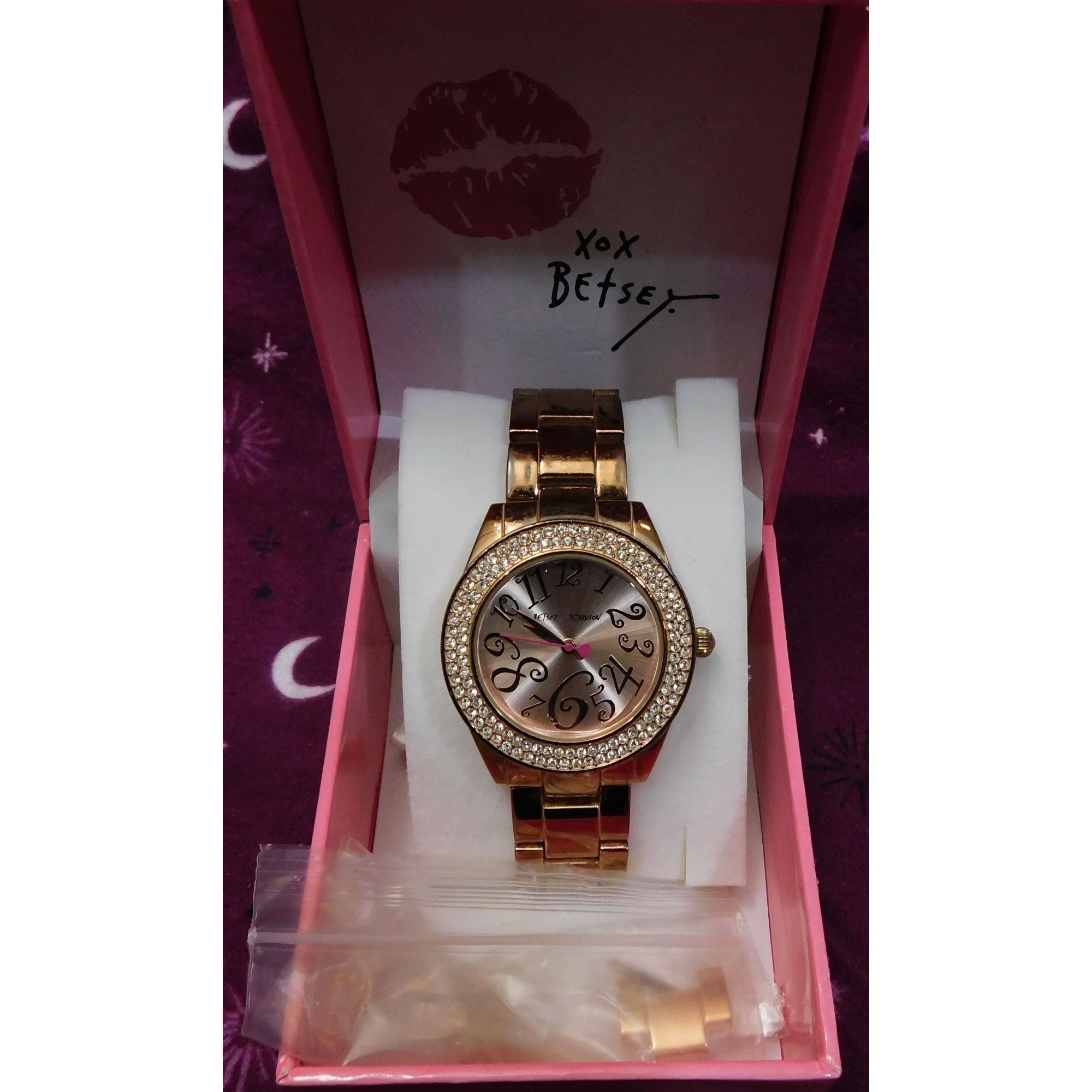 Betsey Johnson Betsey Johnson Rose Gold Rhinestone Watch Size ONE SIZE - 6 Thumbnail