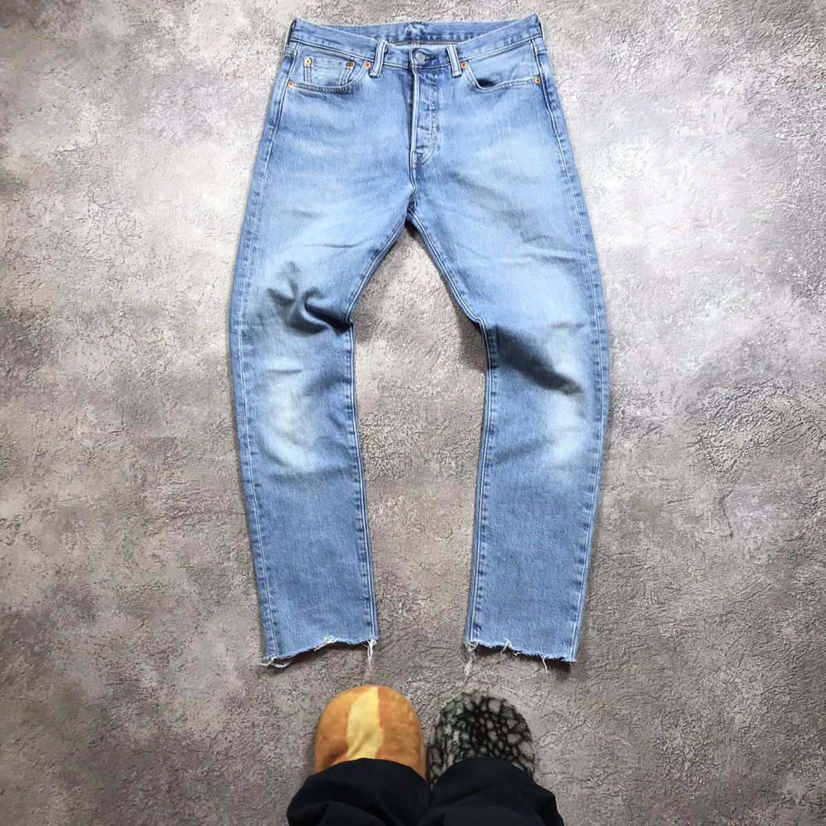 Vintage Vintage 90s Levis Distressed Baggy Jeans Grunge Thrashed 30 Size US 30 / EU 46 - 4 Thumbnail