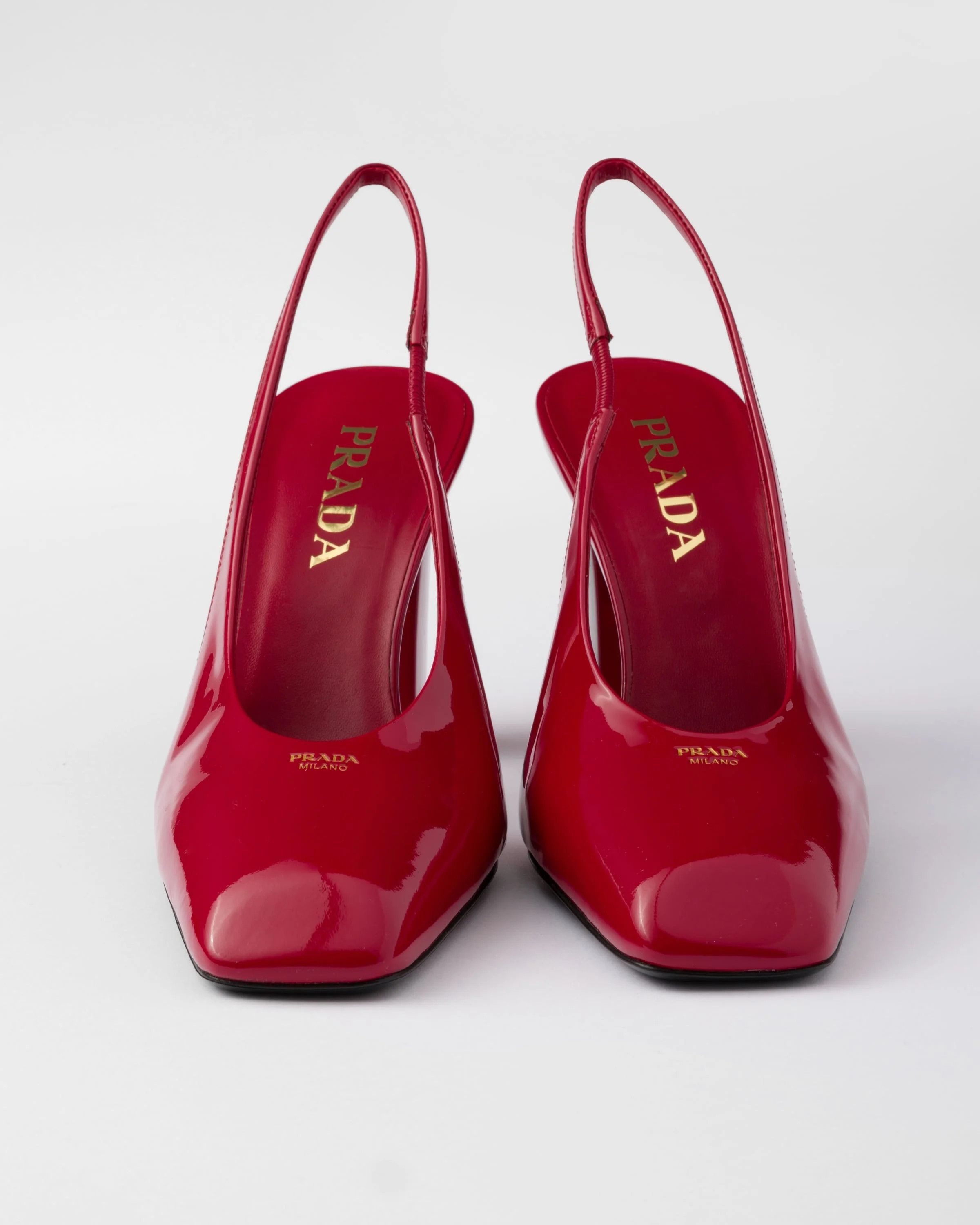 Prada os11x0326 Patent Leather Slingback Pumps in Red Size US 9.5 / IT 39.5 - 5 Thumbnail