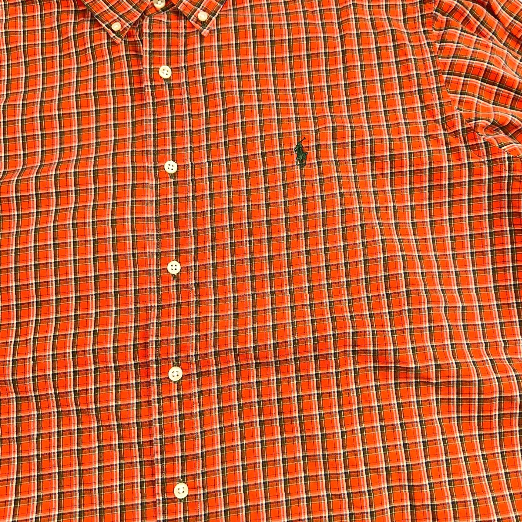 Ralph Lauren Ralph Lauren Vintage Classic Fit Button-Down Shirt Mens 2XL Orange Plaid Blue Label Shirt Button-Up Men’s Classic Size US XXL / EU 58 / 5 - 2 Thumbnail