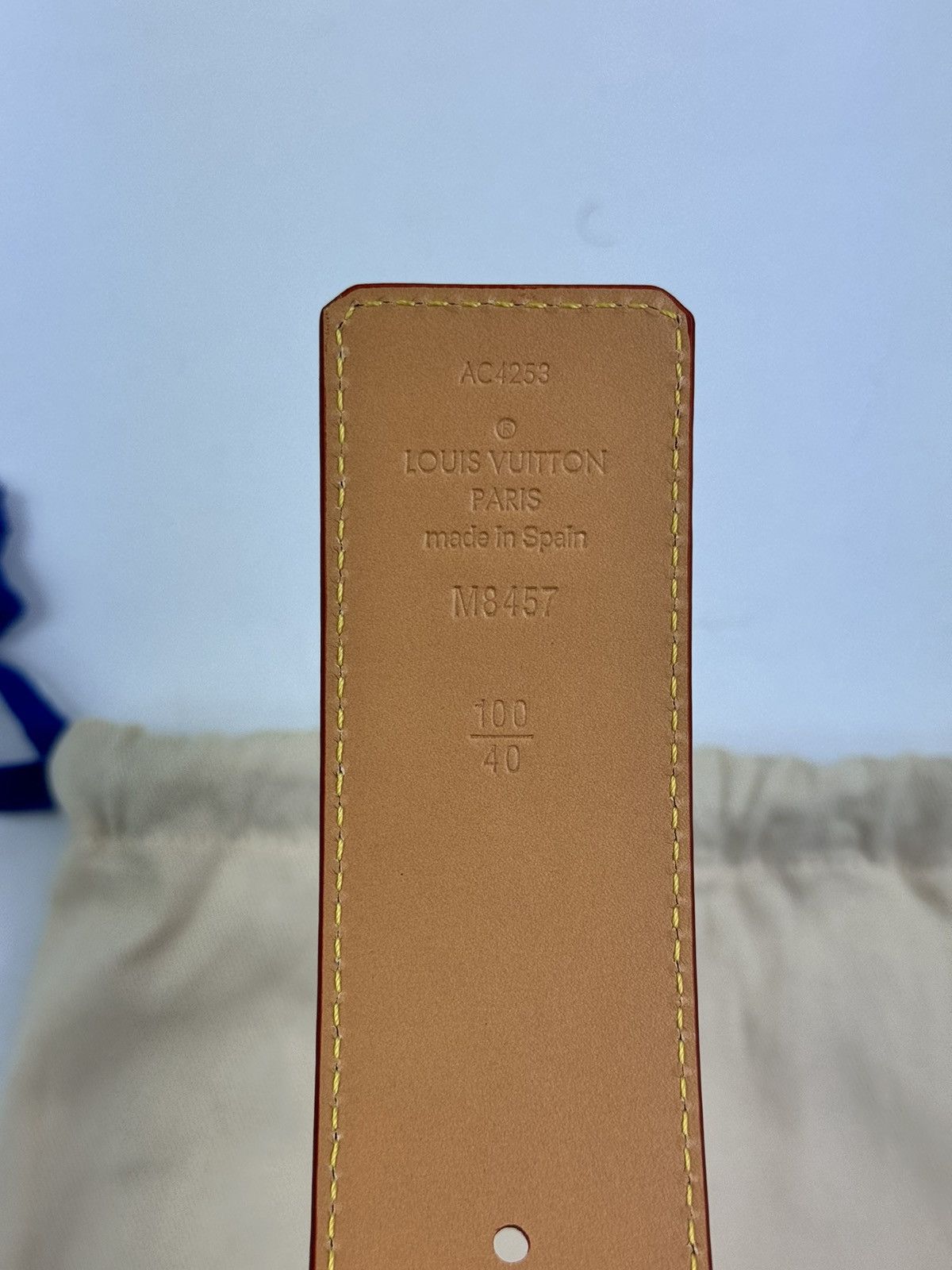 Louis Vuitton LV INITIAL 40MM REVERSIBLE BELT Size 34 - 3 Thumbnail