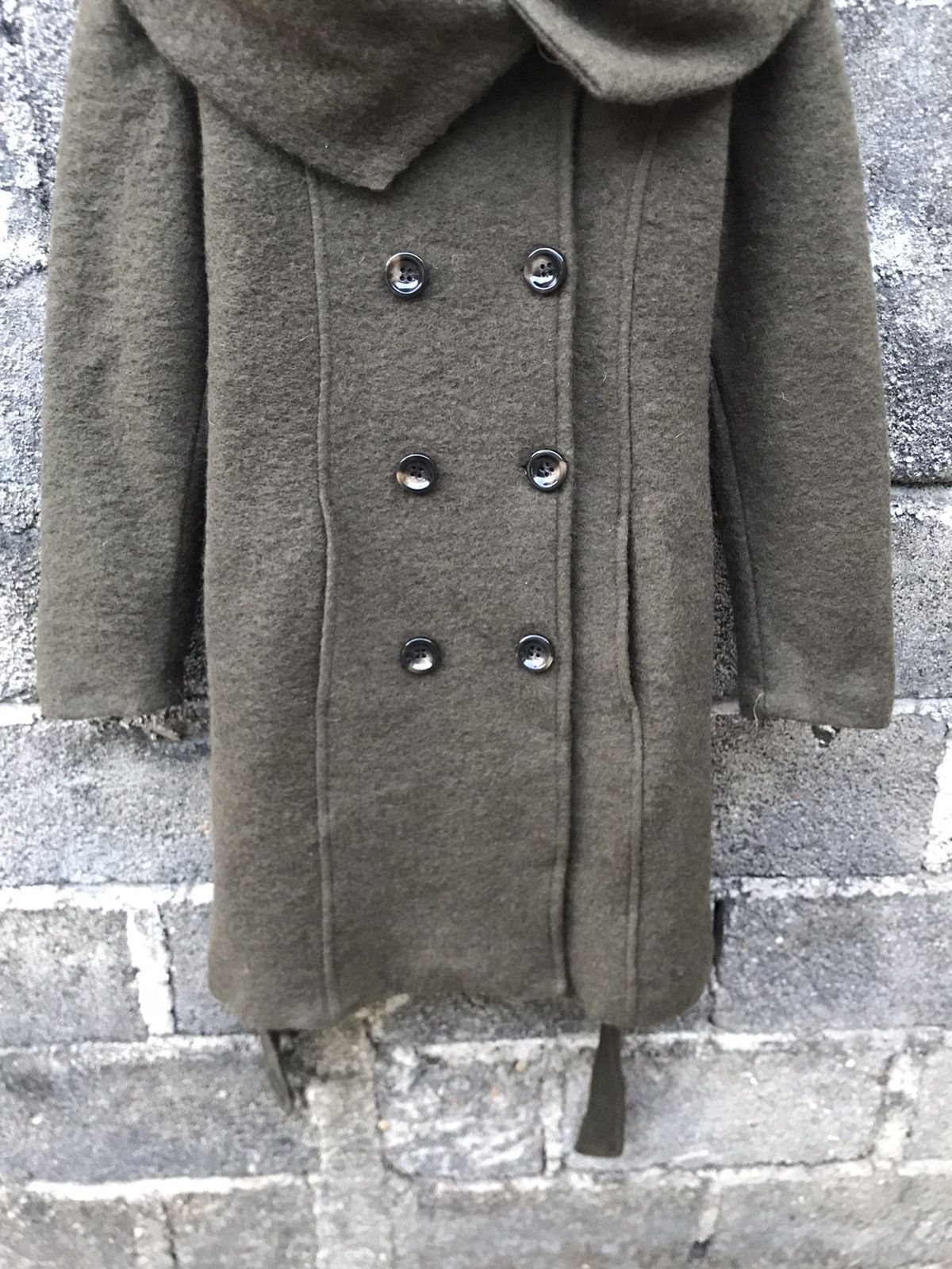 Vintage ⚡️Kavach Italy Waterfall Collar Trench Coat Wool Jacket Size M / US 6-8 / IT 42-44 - 4 Thumbnail