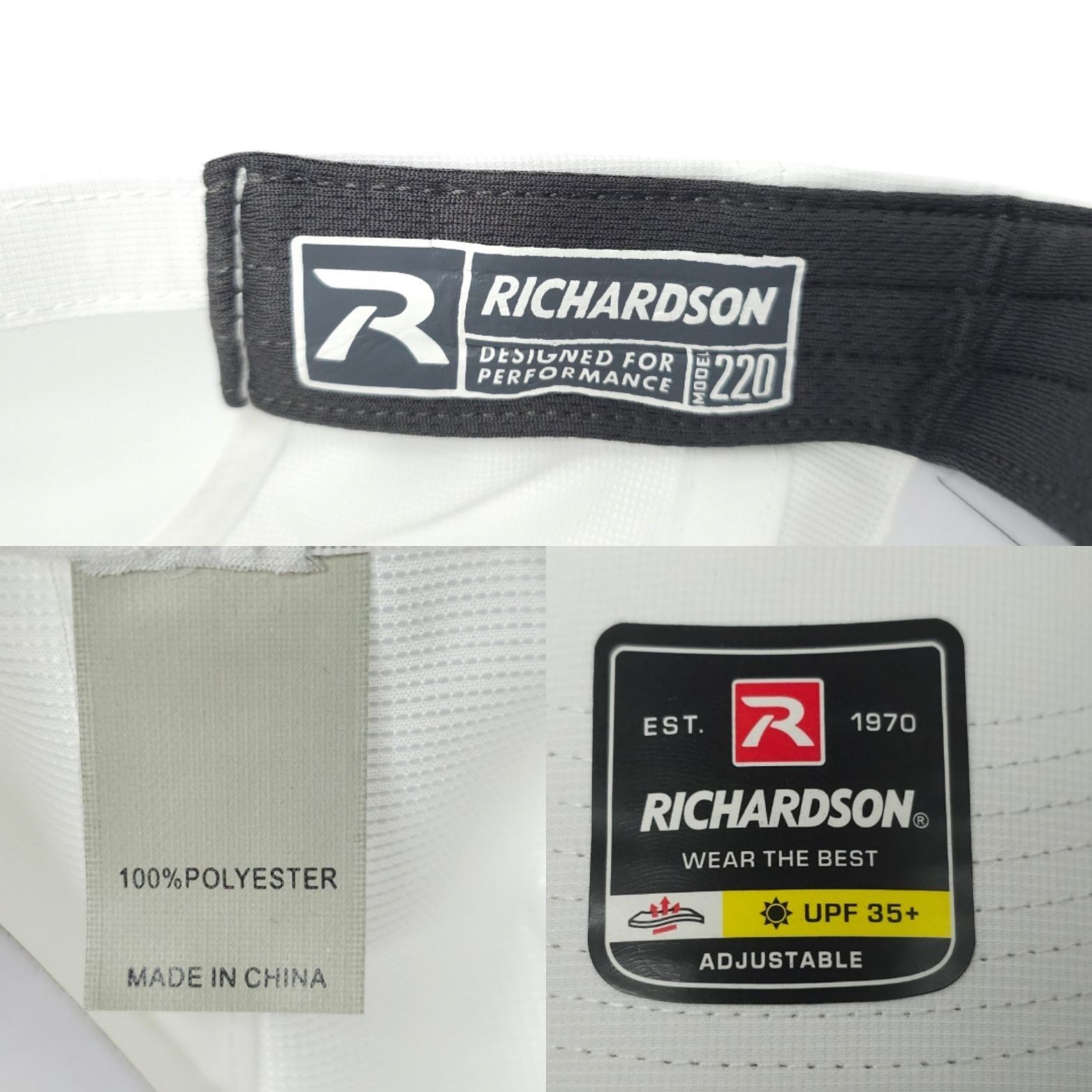 Richardson Richardson Logo Performance Adjustable Strapback Cap UPF 35+ Size ONE SIZE - 8 Thumbnail