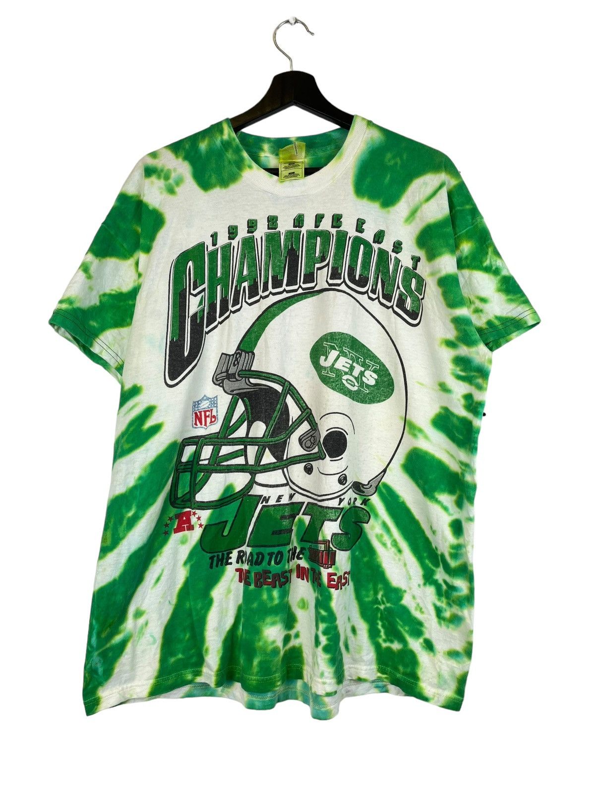 NFL Vintage Jets 1998 Champions NFL Rare Tee T-shirt Size US XXL / EU 58 / 5 - 5 Thumbnail