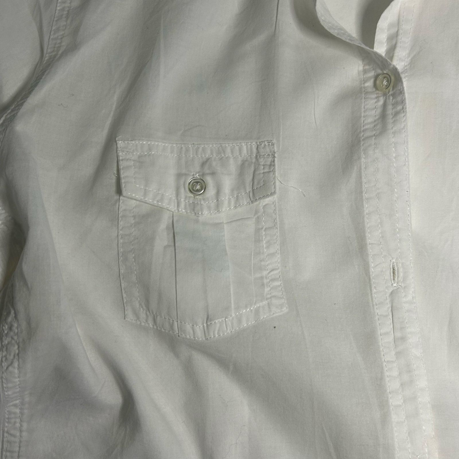 Old Navy Old Navy White Sheer Button Down Shirt XXL Size XXL / US 16-18 / IT 52-54 - 9 Thumbnail