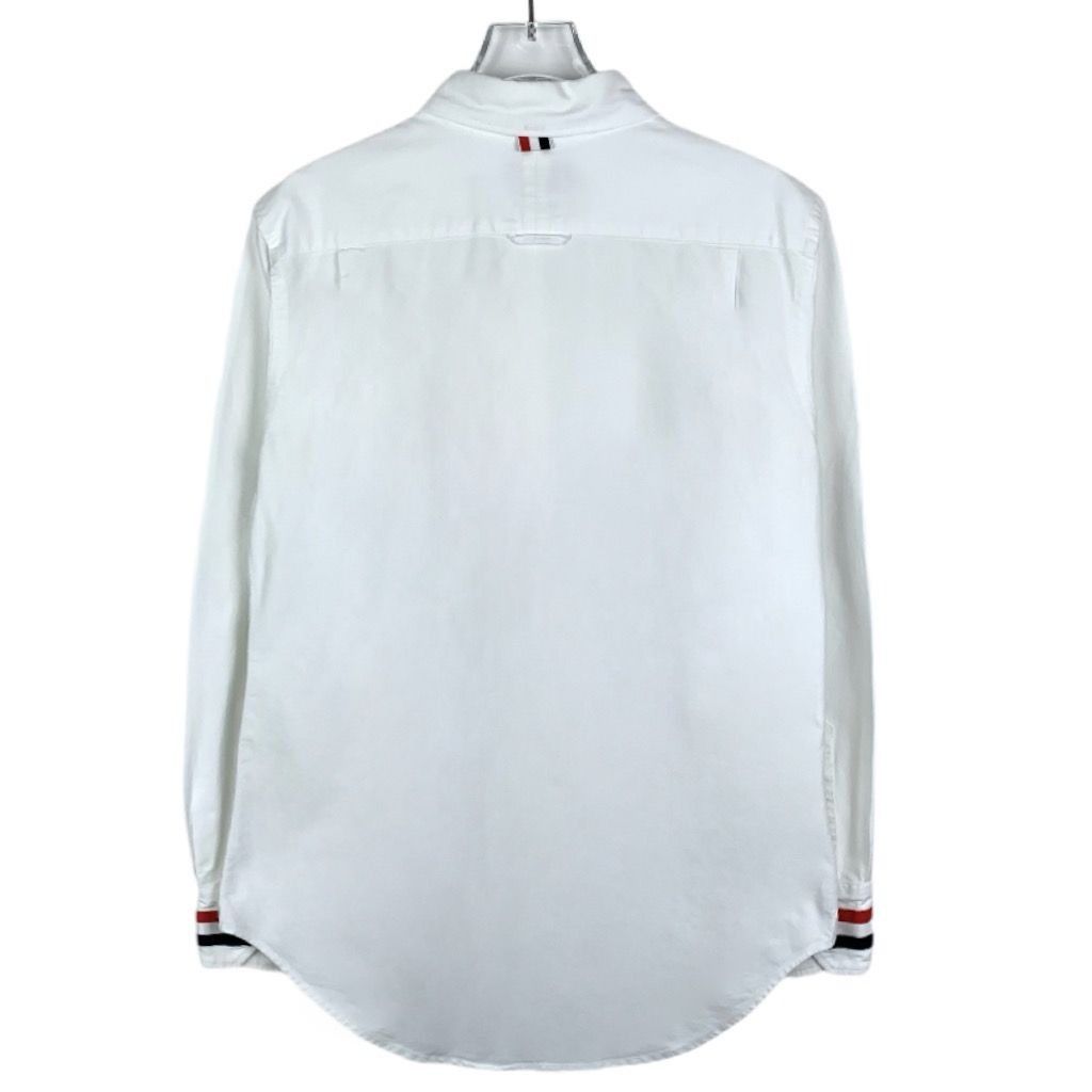 Thom Browne Thom Browne White Button-Down Oxford Shirt W/ Red & Navy Str Size US XS / EU 42 / 0 - 6 Thumbnail
