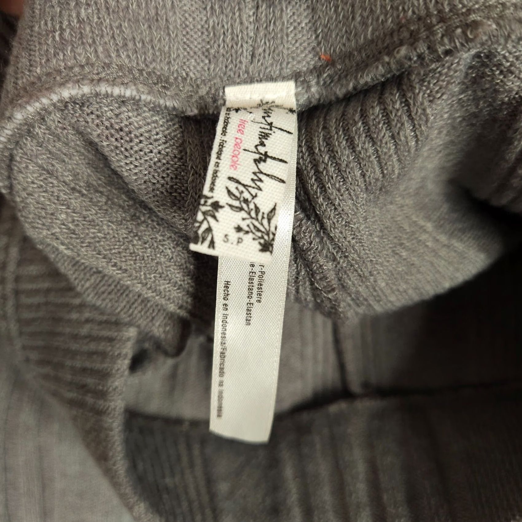 Free People Free People pant Womens Size S grey knit button leg pull-on skinny Size 28" / US 6 / IT 42 - 5 Thumbnail