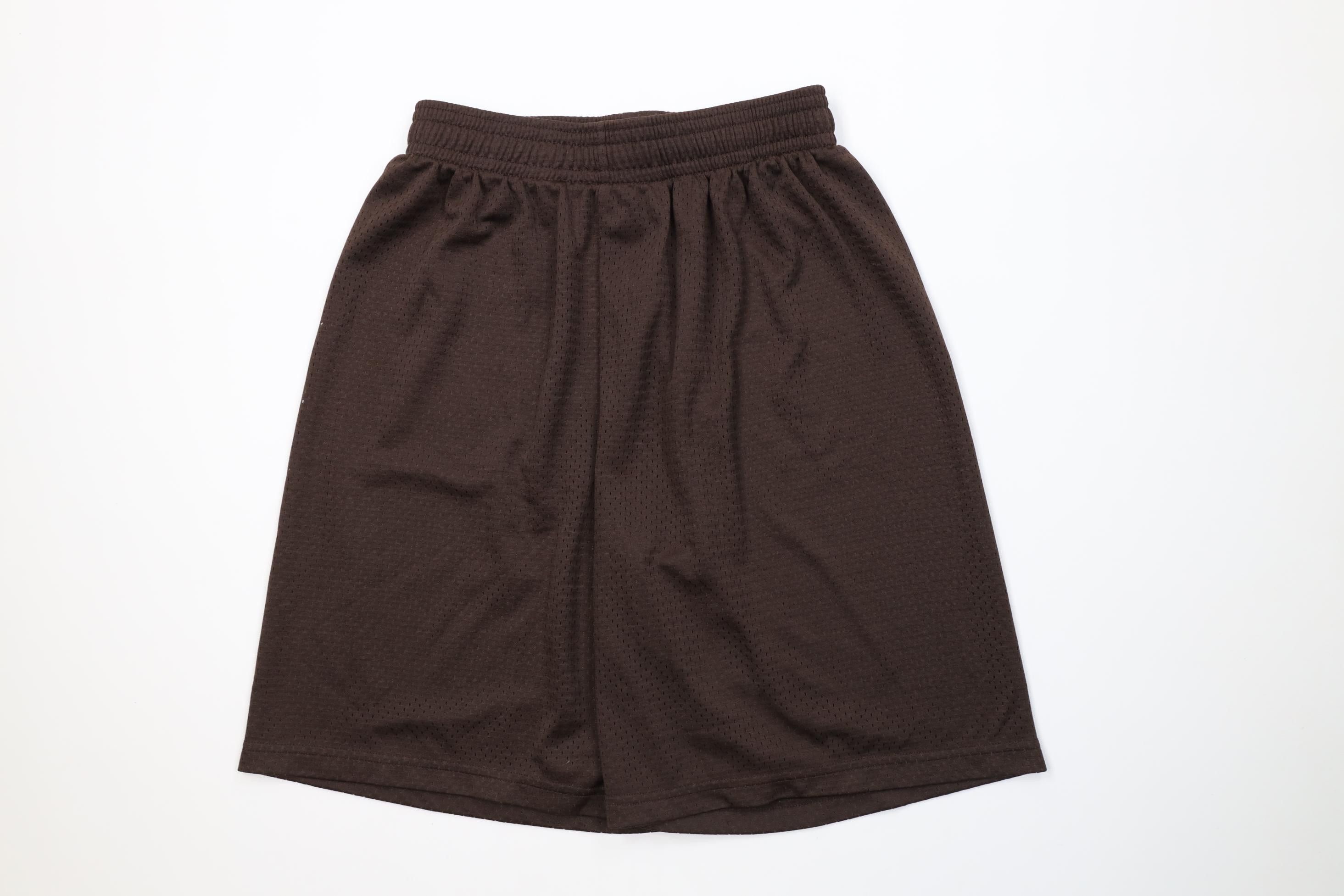 Vintage Vintage 90s Y2K Streetwear Mesh Above Knee Shorts Brown Size US 34 / EU 50 - 1 Thumbnail