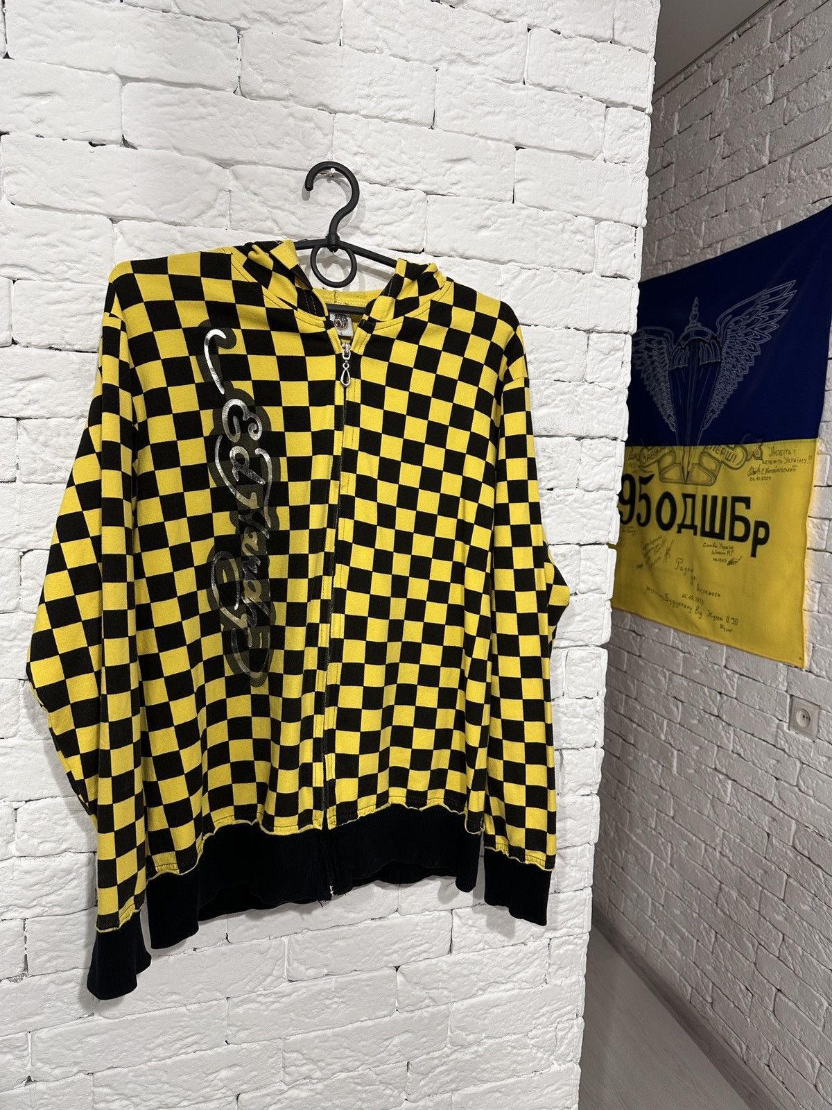 Ed Hardy Ed Hardy Tiger Checkered Hoodie SZ L fits like M USA Size US M / EU 48-50 / 2 - 3 Thumbnail
