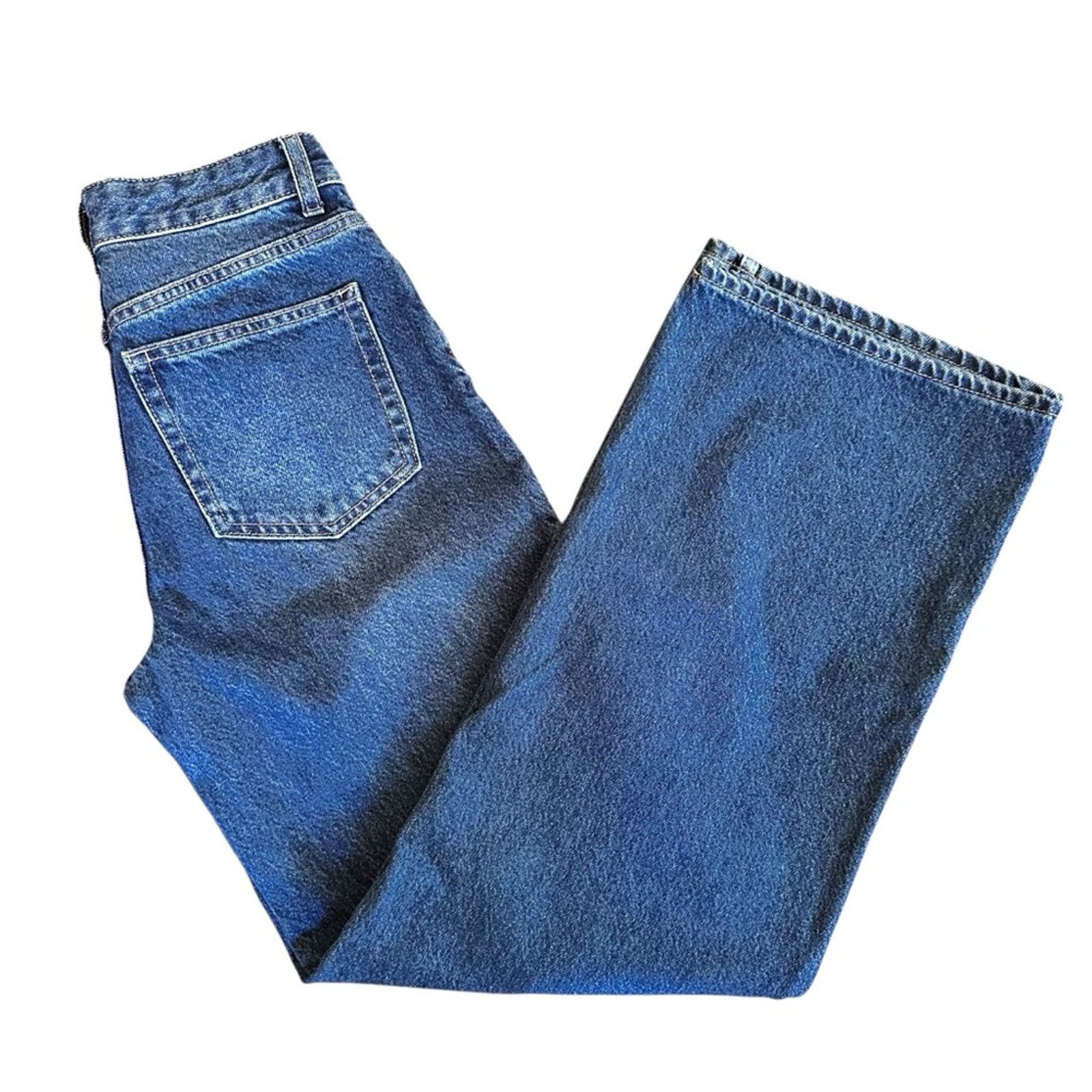 H&M H&M Wide Straight Leg Denim – Medium Wash – Size 2 – EUC Size 25" / US 0 / IT 36 - 1 Thumbnail