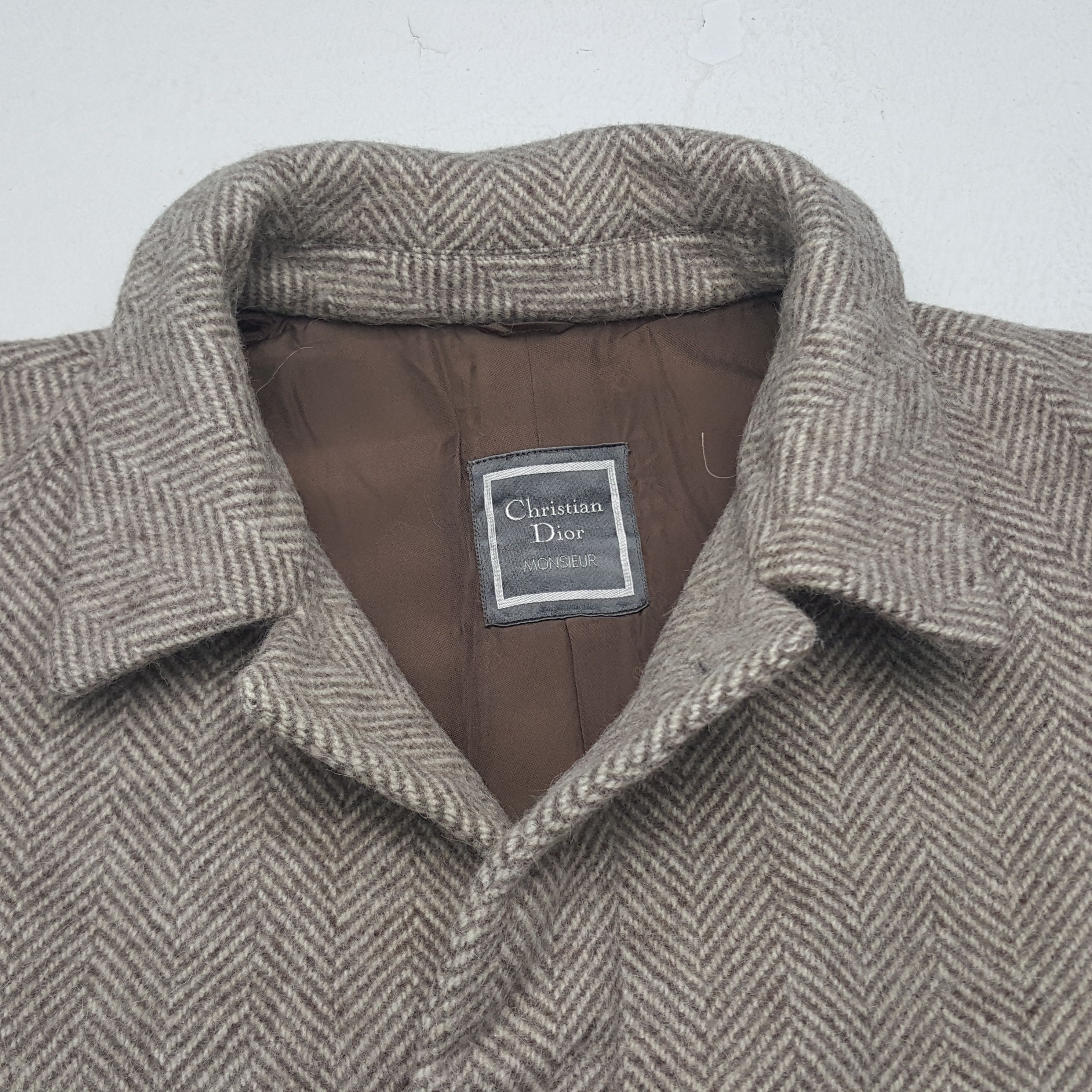 Christian Dior Monsieur × Vintage Vintage Christian Dior Monsieur Wool Trench Coat Jacket Size US L / EU 52-54 / 3 - 3 Thumbnail