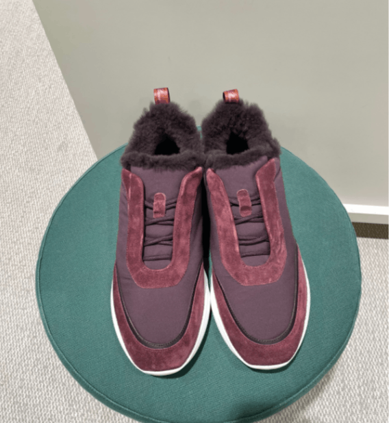 image of Loro Piana O1Srvl11E0324 Modular Walk Sneakers In Burgundy, Men's (Size 9)