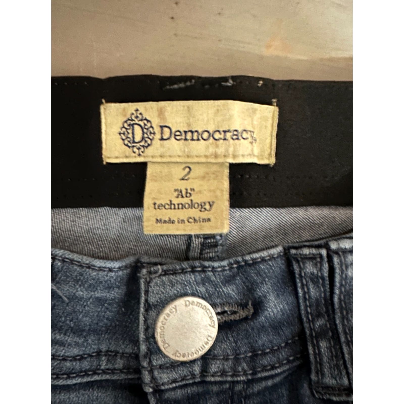 Vintage Democracy Ab Solution High Rise Skinny Jeans Women's Size 2 Stretch Dark Wash Jeans Size 26" / US 2 / IT 38 - 3 Thumbnail