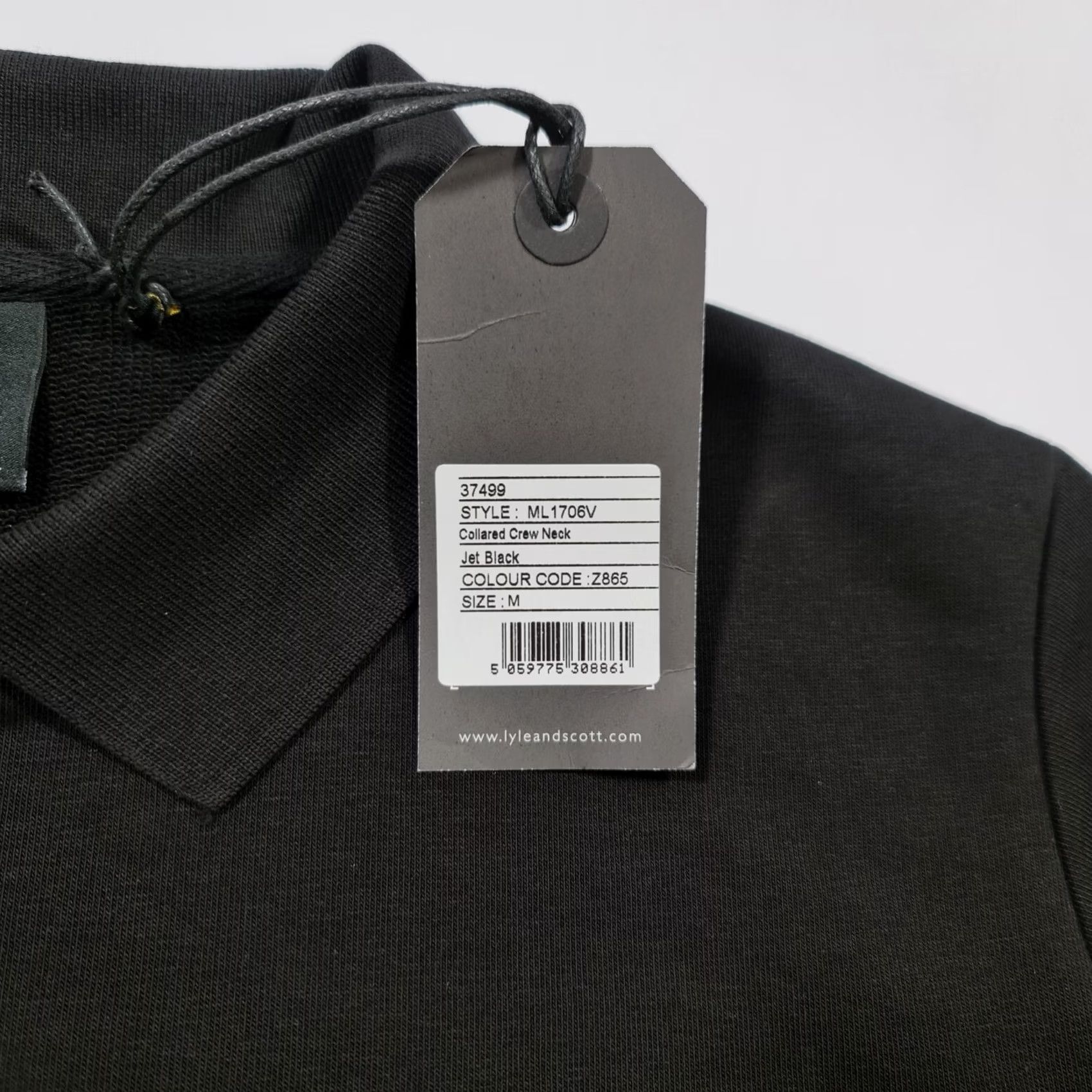 Lyle & Scott Lyle & Scott Mens Sweatshirt Black Medium Collared Neck Pullover Logo Size US M / EU 48-50 / 2 - 4 Thumbnail