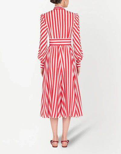 Dolce & Gabbana o1y0825 Midi Dress in Red/White Size S / US 4 / IT 40 - 4 Thumbnail