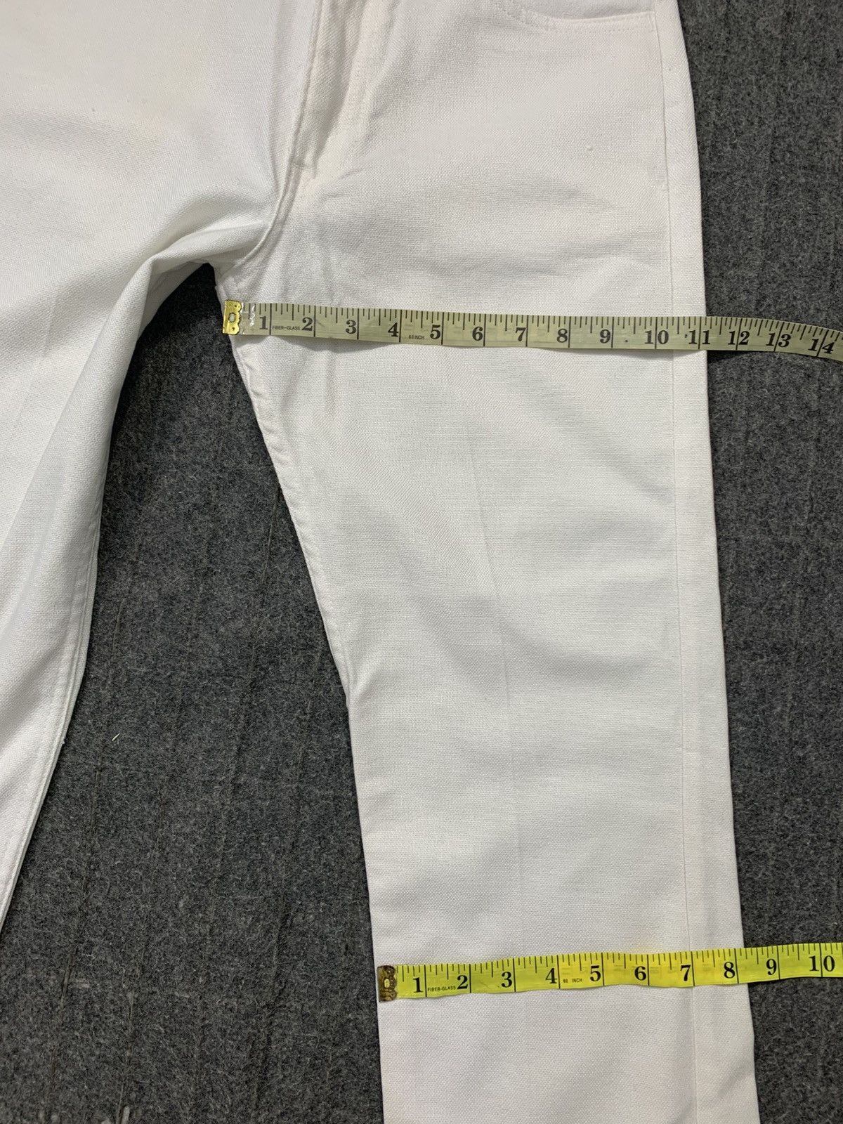 Levi's 80s Levis Strauss Sta-Prest White Denim Jeans Straight Cut Size US 28 / EU 44 - 10 Thumbnail