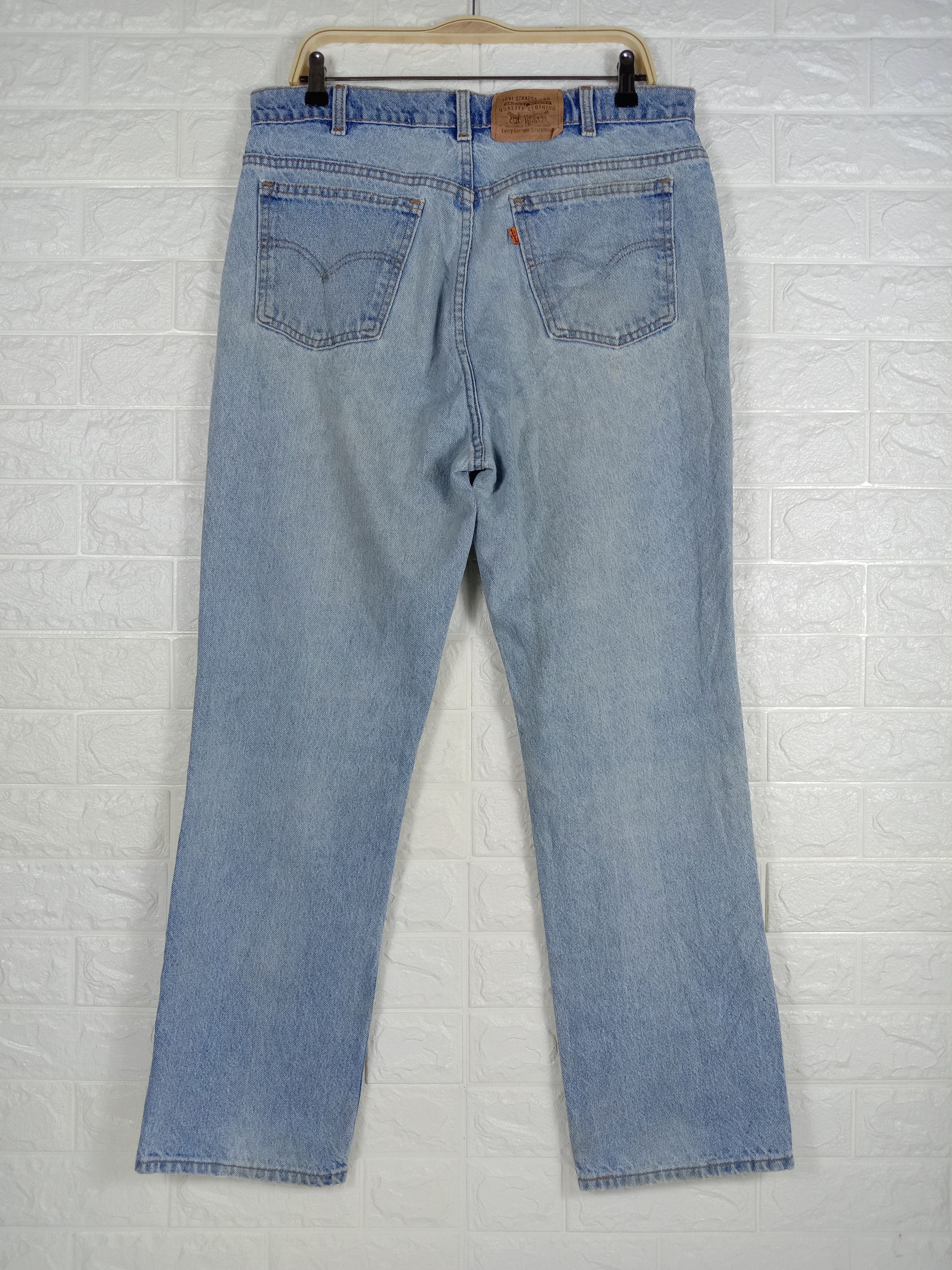 Levi's Vintage 90s Levi's 506 Orange Tab Jeans Light Wash Denim Size US 36 / EU 52 - 5 Thumbnail