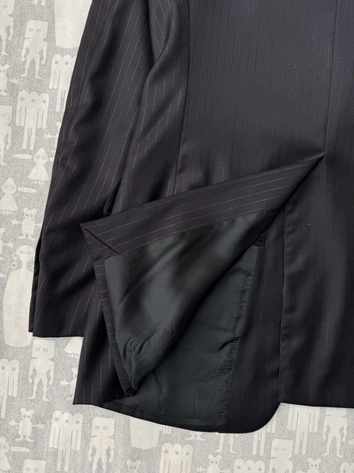 Dior Dior Homme SS04 Pinstripes Shiny Threads Black Suit Size 48S - 7 Thumbnail