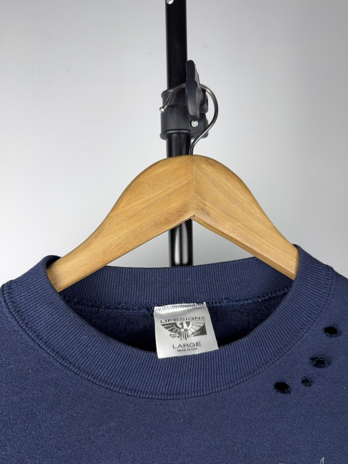 Vintage 90s U.S. Air Force Distressed Crewneck Made in USA L sz Size US L / EU 52-54 / 3 - 5 Thumbnail
