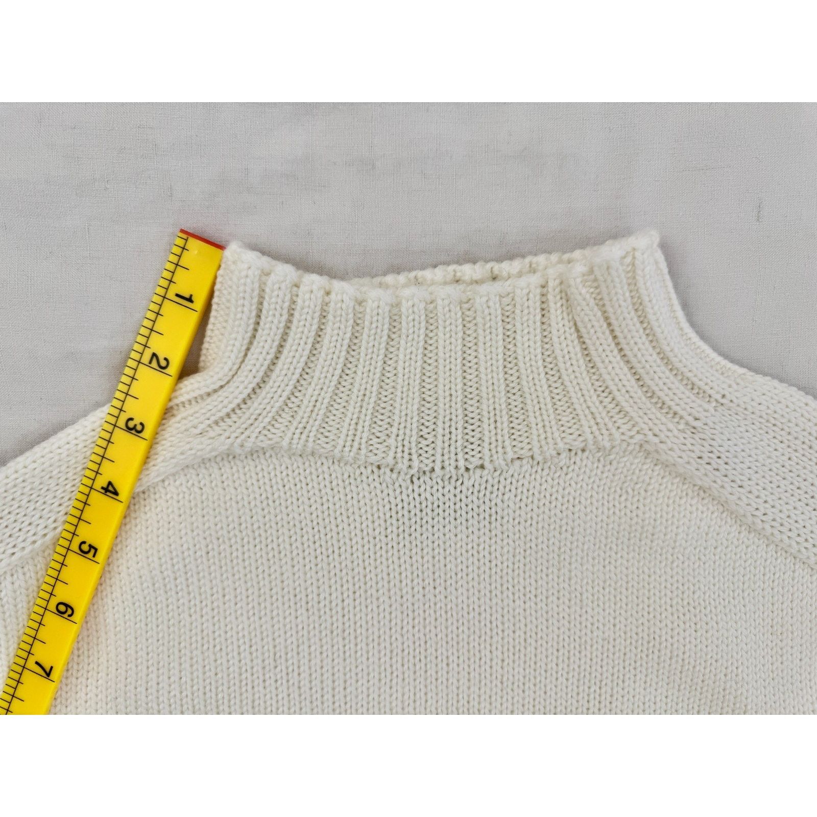 De Bonne Facture De Bonne Facture Countryside Mock Neck Sweater Ivory Size XL Size XL / US 12-14 / IT 48-50 - 7 Thumbnail