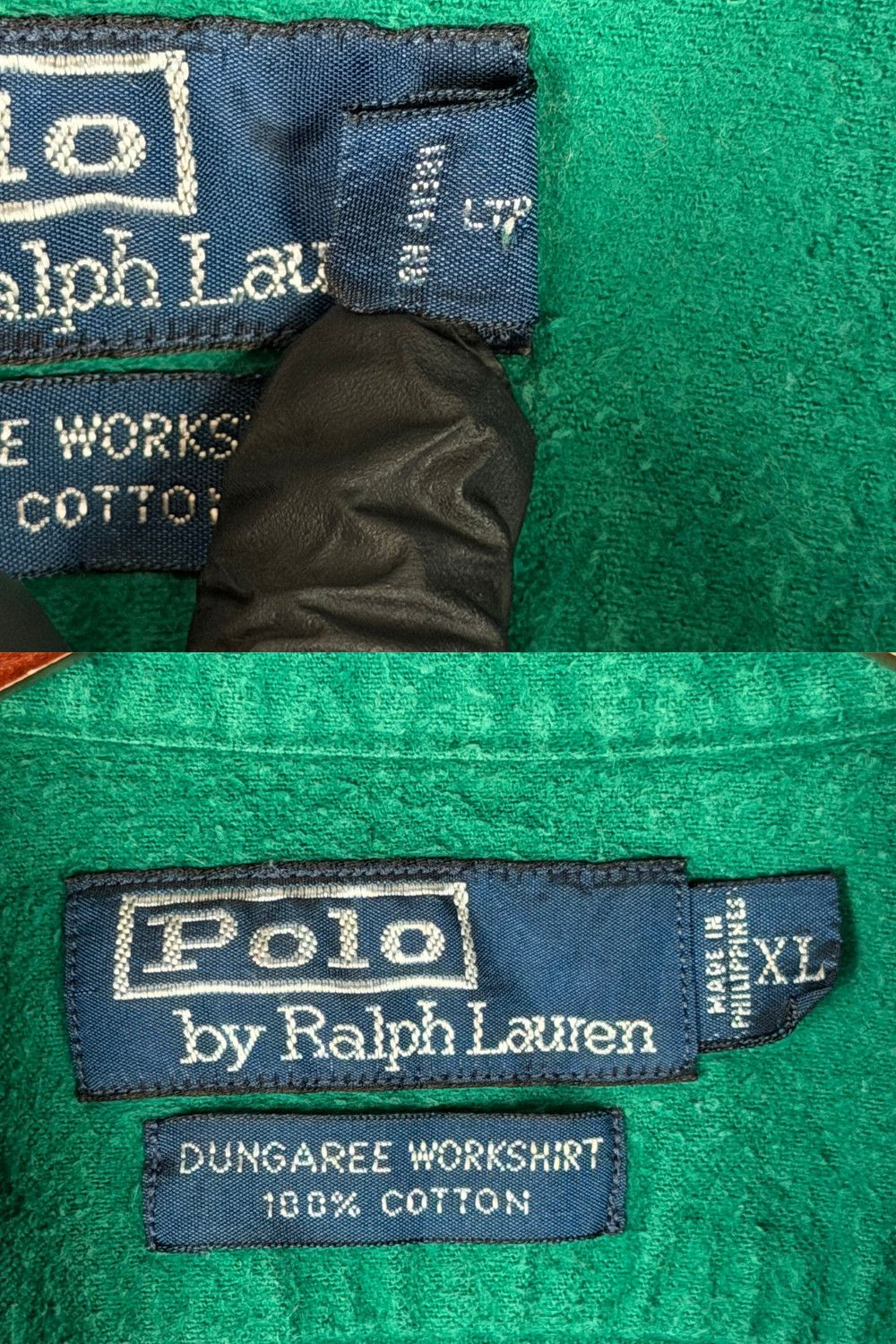 Polo Ralph Lauren 90s Polo Ralph Lauren Heavy Brushed Cotton Workshirt Size US XL / EU 56 / 4 - 5 Thumbnail