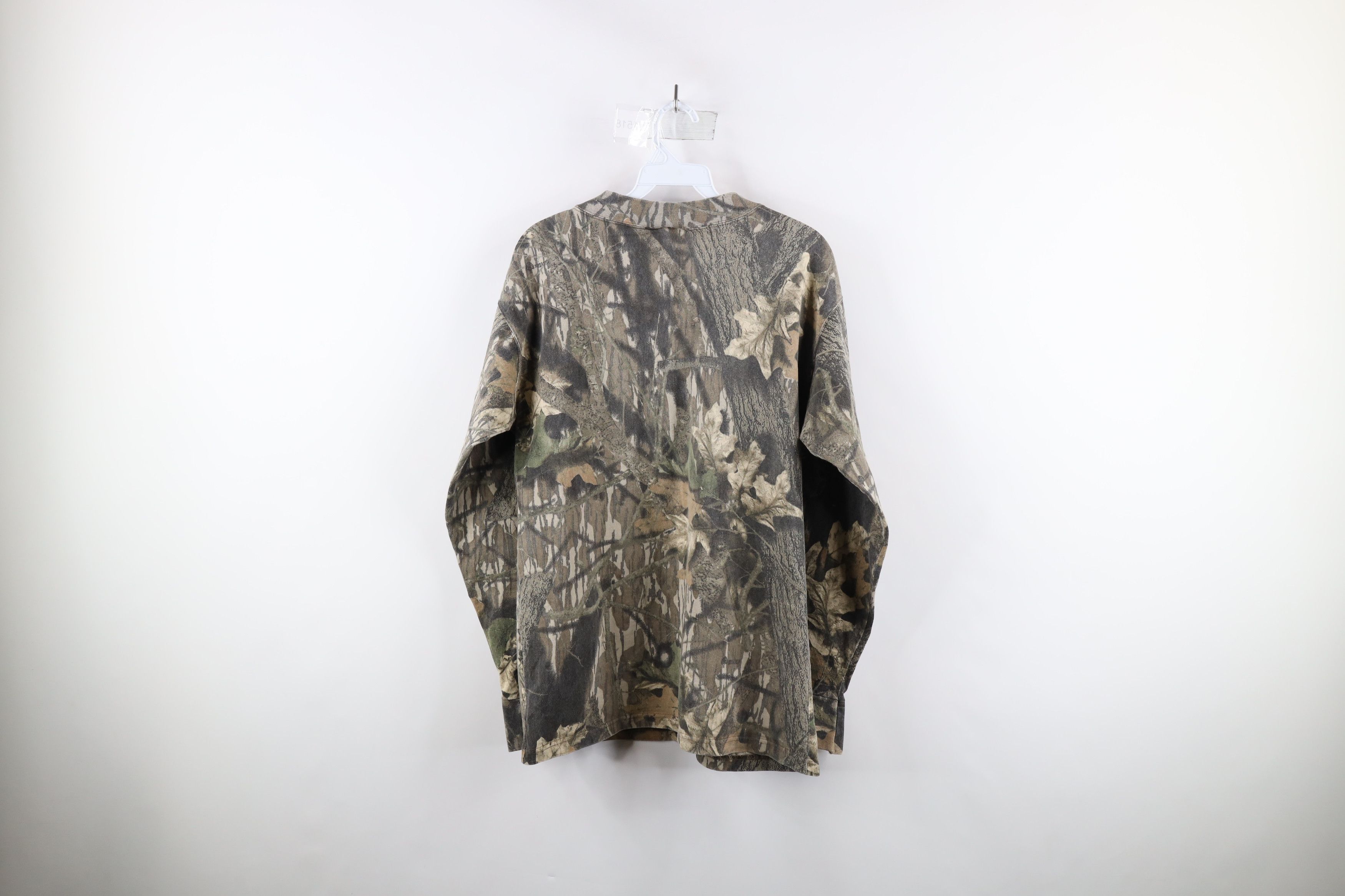 Mossy Oaks × Vintage Vintage 80s Mossy Oak Camouflage Long Sleeve Henley T-Shirt Size US M / EU 48-50 / 2 - 5 Thumbnail