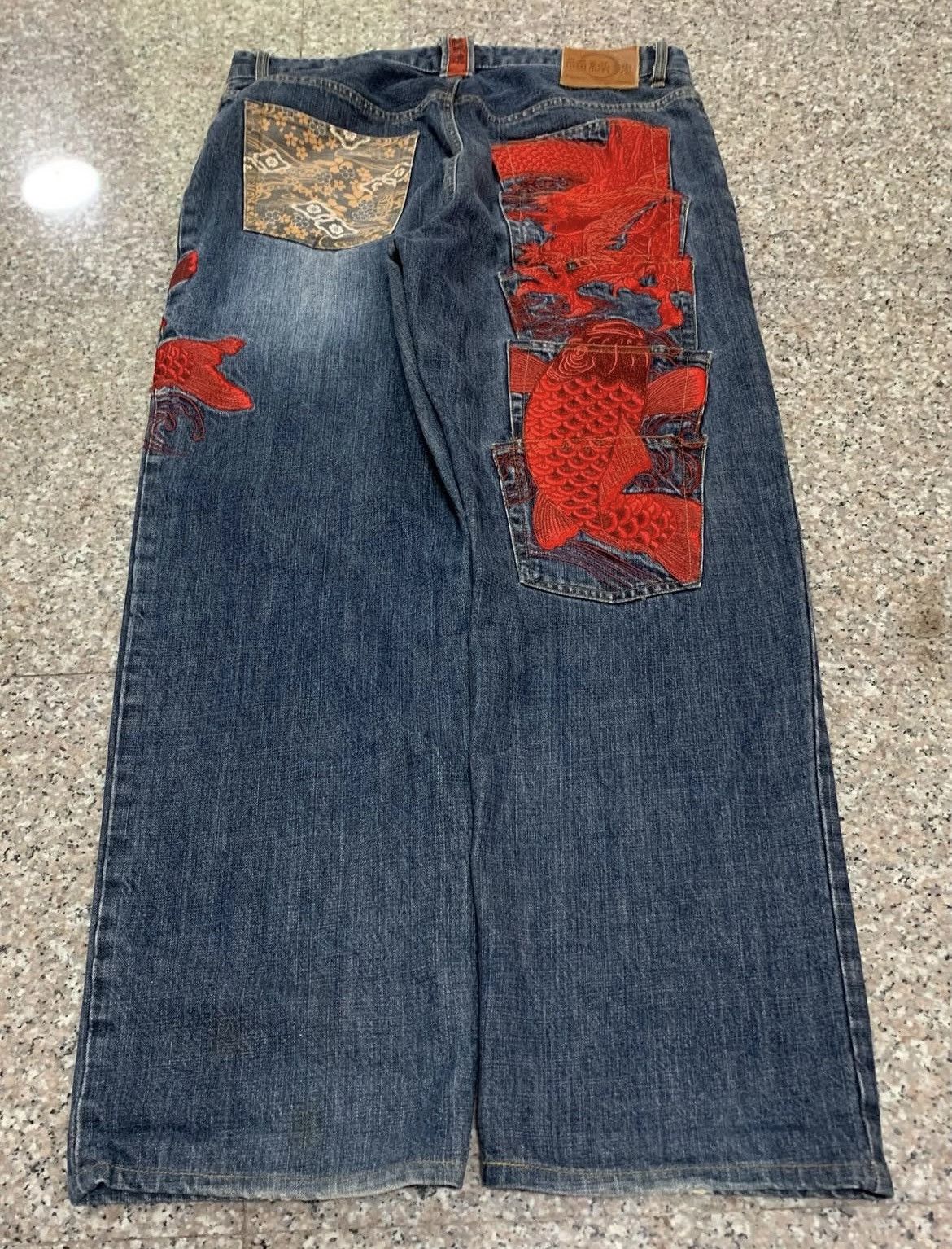 Karakuri Tamashii Vintage Karakuri Dragon and Koi fish embroidered Size US 38 / EU 54 - 1 Thumbnail