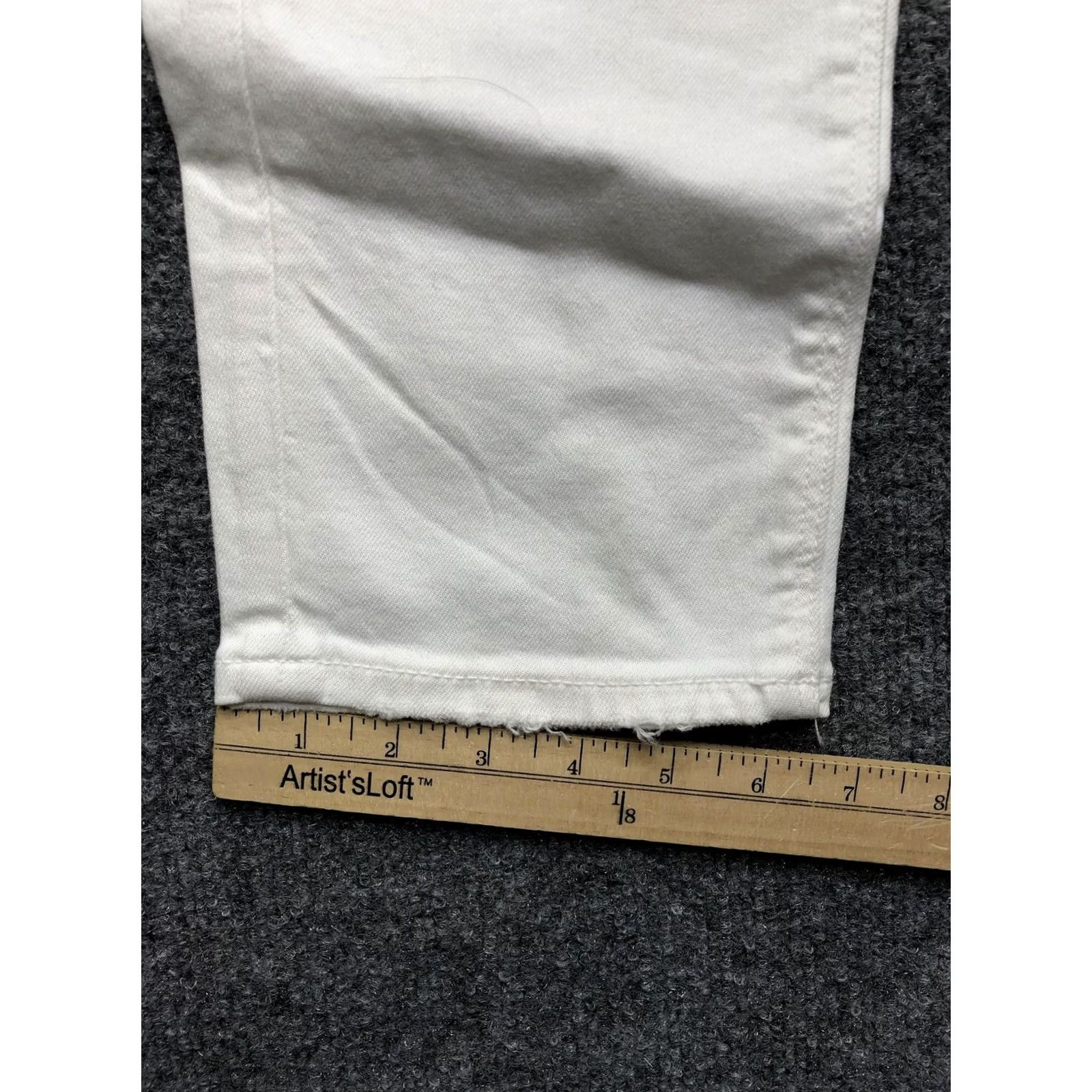 American Eagle Outfitters American Eagle Jeans Womens White Size 2 Mom Straight High Rise Distressed Stretch Size 26" / US 2 / IT 38 - 4 Thumbnail