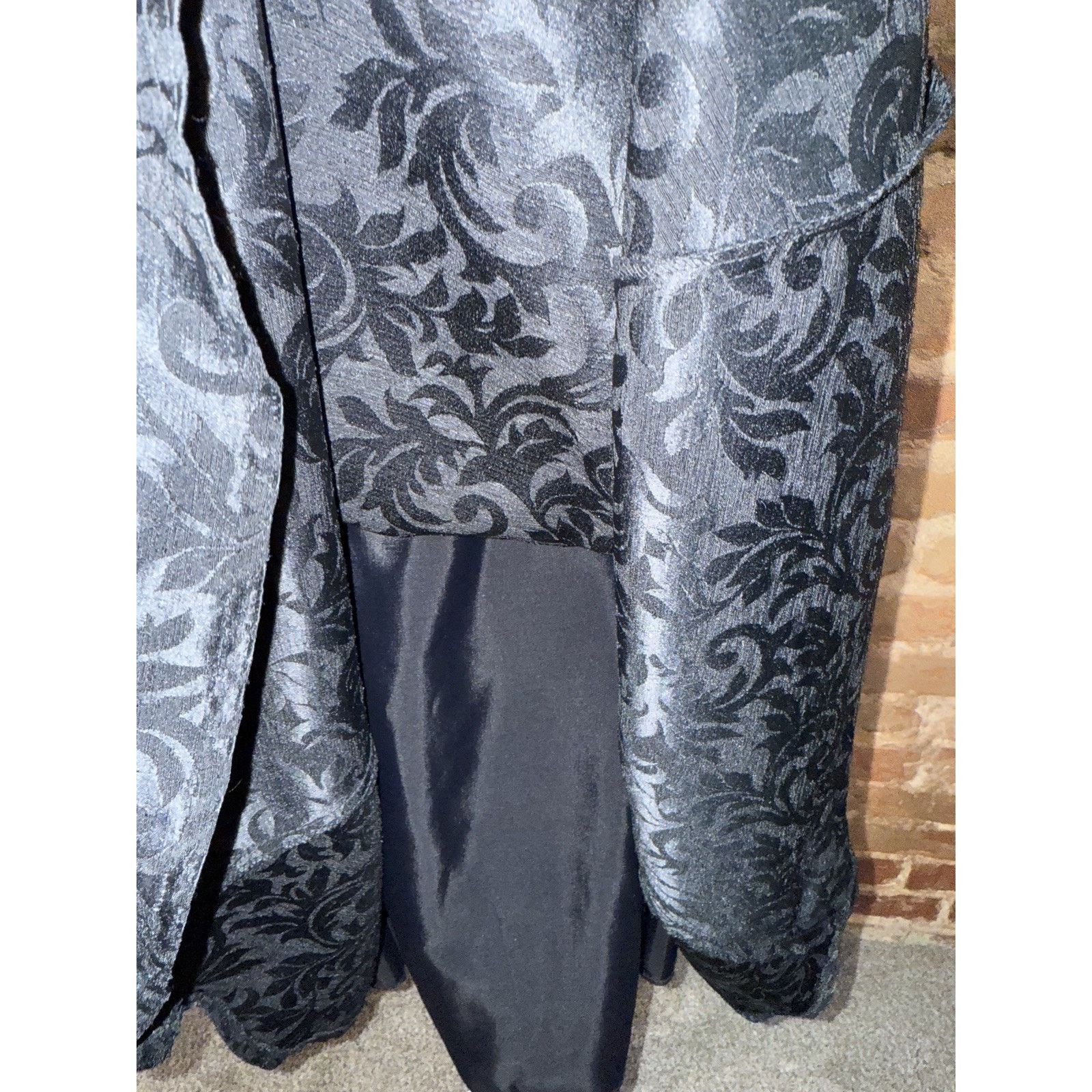VTG Scott McClintock black Brocade Bodice midi party dress