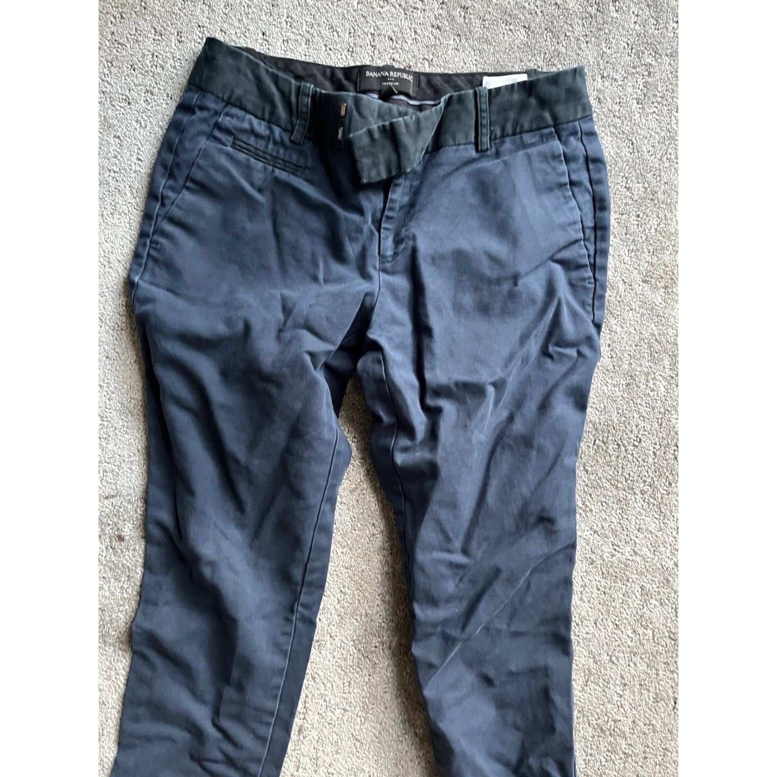 Banana Republic Banana Republic Martin-Fit Dress Pants Women Navy Cotton Size 2 Regular Inseam 25 Straight Size 26" / US 2 / IT 38 - 2 Thumbnail