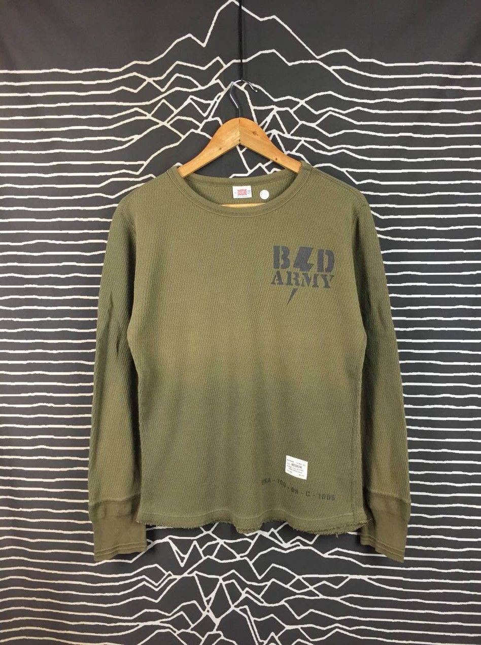 Vintage Hanes Sportswear BZD Army Waffle Knit Thermal Longsleeve Tee Size US M / EU 48-50 / 2 - 2 Thumbnail