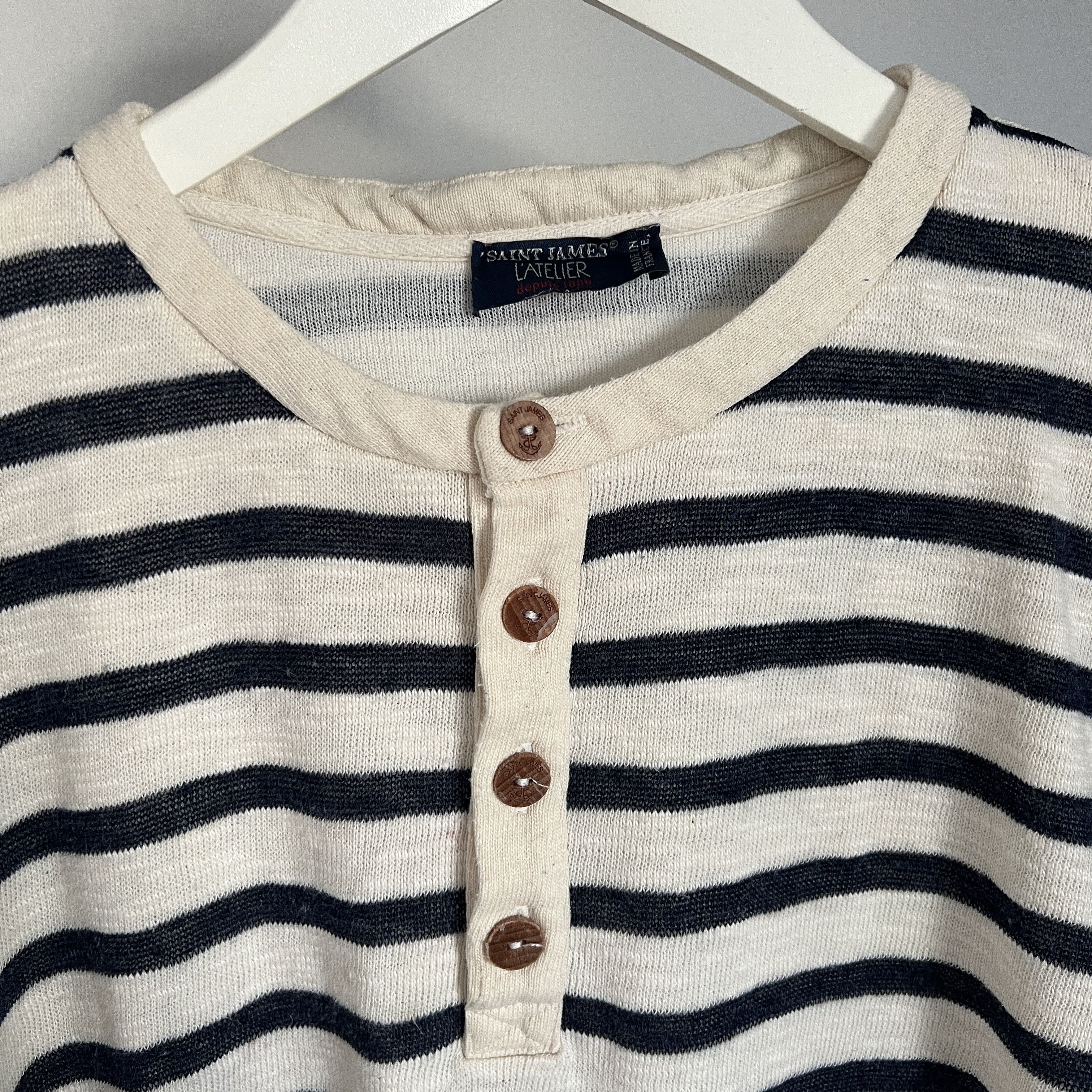 Japanese Brand × Saint James Men's SAINT JAMES Vintage Stripped Long Sleeve Size M-L Size US M / EU 48-50 / 2 - 4 Thumbnail