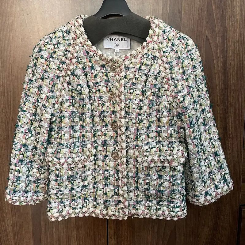 Chanel Chanel Green Women's Jacket Size XS 0089 Size XS / US 0-2 / IT 36-38 - 1 Thumbnail