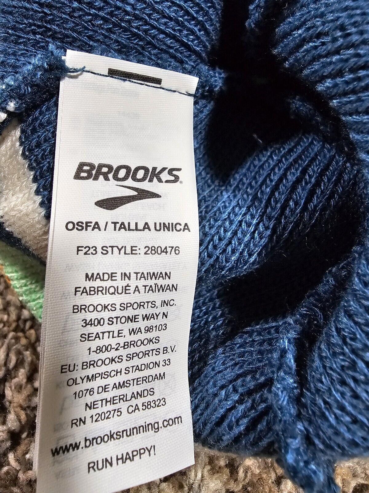 Designer Brooks #280476 Run Happy Unisex Hat Pom Pom Beanie OSFA Size ONE SIZE - 6 Thumbnail