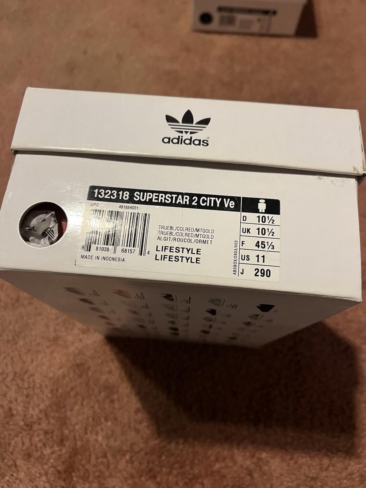 Adidas 2005 ADIDAS 35th ANNIVERSARY SUPERSTAR Paris US11 132318 Size US 11 / EU 44 - 12 Thumbnail