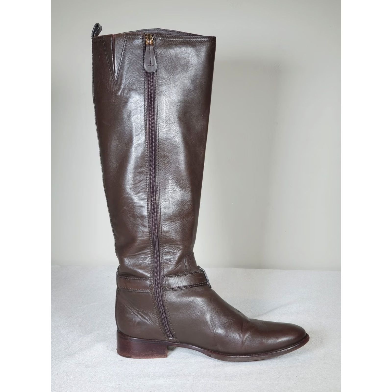 Tory Burch Tory Burch Bristol 30mm Riding Boots Coconut Leather Equestrian Women's US 8 M Boots Size US 8 / IT 38 - 4 Thumbnail