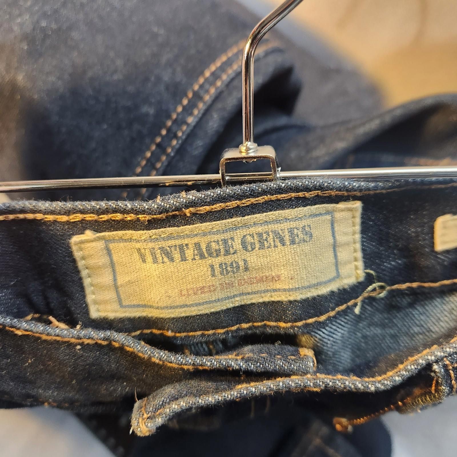 Designer Vintage Genes Blue Jeans Slim Size 34x32 Size US 34 / EU 50 - 10 Thumbnail